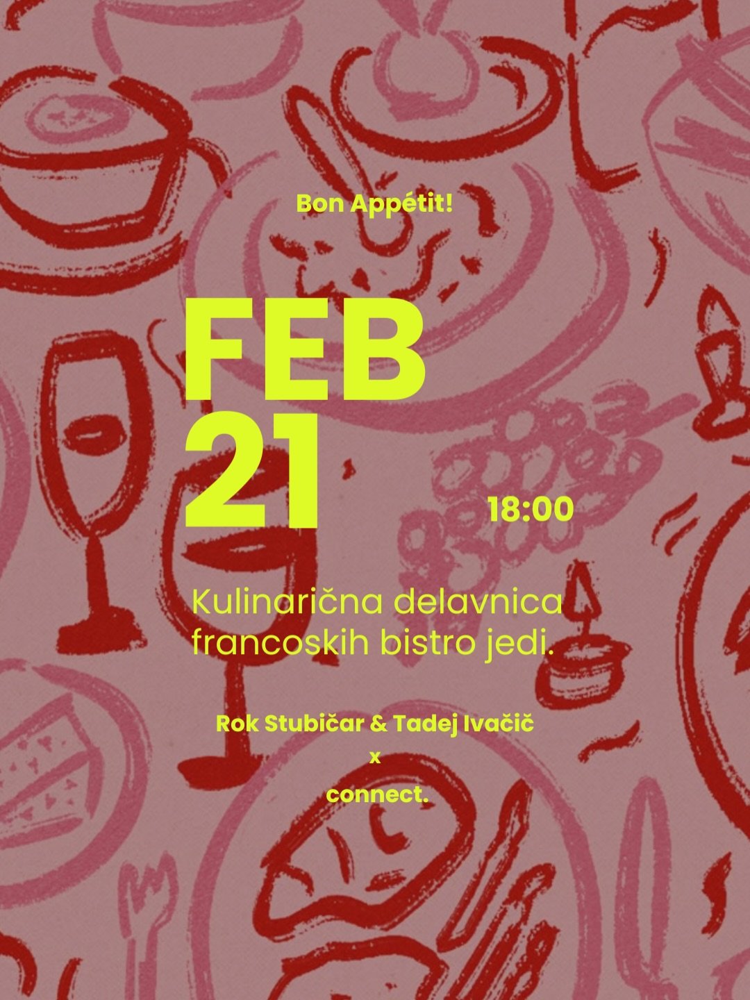 Čez natanko en mesec nas bo nova kulinarična delavnica popeljala v svet francoskih bistro jedi. 🇫🇷 Pod mentorstvom @rokstubicar in Tadeja Ivačiča bomo raziskovali klasične okuse, tehnike in drobne trike francoske kuhinje.

Bon Appetit! 📅 sobota, 2