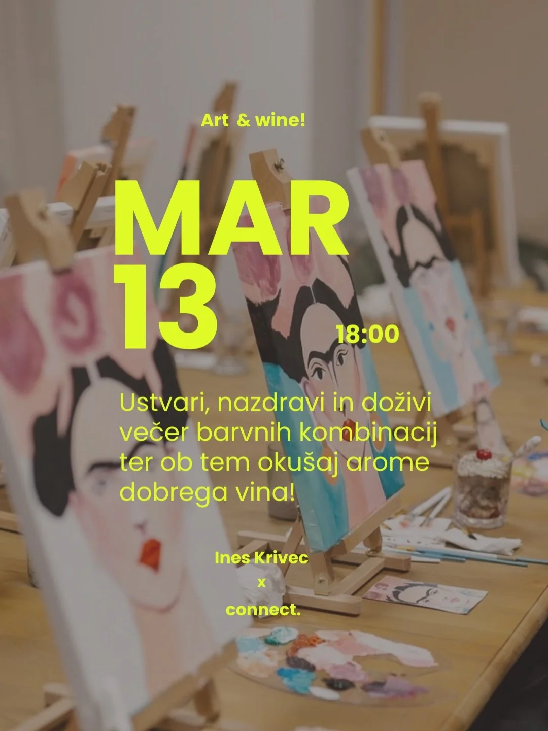 Art &amp; wine is back! 🎨🍷 

🗓️ petek, 13.03.2026
⏰ 18:00 - 20:30
📍 @manifest_si ljubljana / Poljanska cesta 6

Pod mentorstvom priznane fotografinje @ines.krivec bo&scaron; ugotovila, da &ldquo;nisem talentirana&rdquo; v resnici pomeni samo &ldq