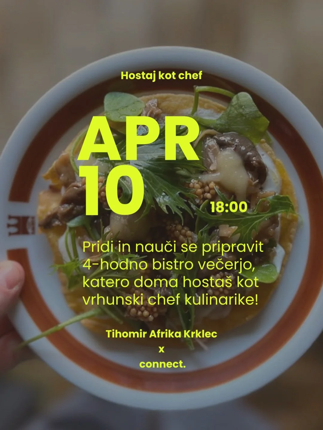 Petek, ki di&scaron;i po dobri hrani, vinu in družbi, ki jo želi&scaron; okoli sebe. V čudovitem ambientu @manifest_si bomo skupaj ustvarjali 4-hodno bistro večerjo, ki jo bo&scaron; po delavnici znal_a z lahkoto pripraviti tudi doma, ko bo&scaron; n