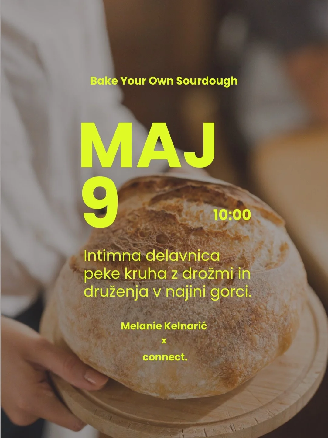 Sobota, ki di&scaron;i po sveže pečenem kruhu, naravi in počasnem tempu. Bake Your Own Sourdough prihaja v @gorca___ ___. In iskreno? Težko bi si izbrali lep&scaron;o kuliso.

Med razgledi pod Bočem, v miru prenovljene gorice, bomo z @melaniekelnaric
