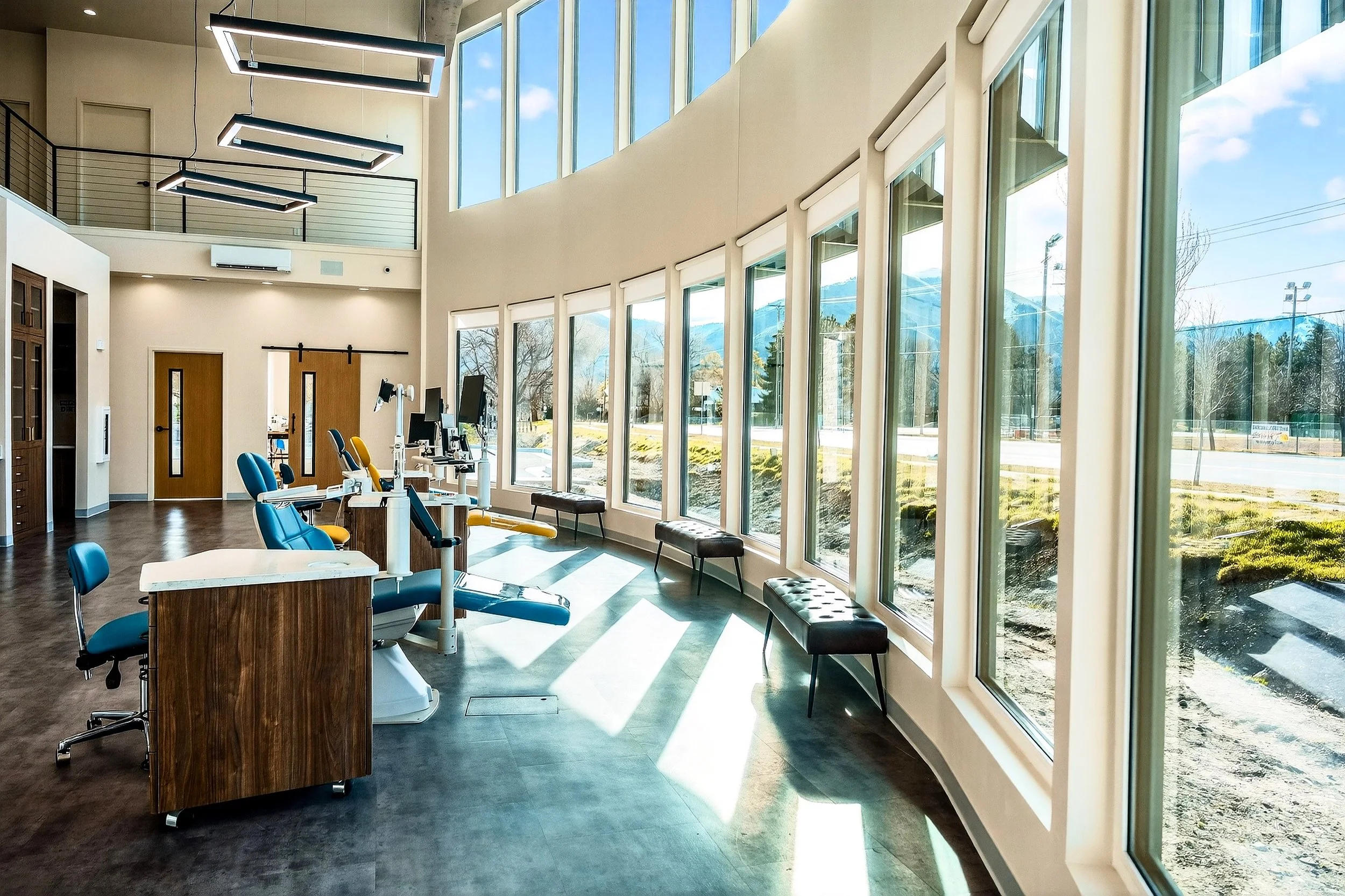 Godfrey Orthodontics clinic is a warm welcoming clinic with plenty of natural lighting. 