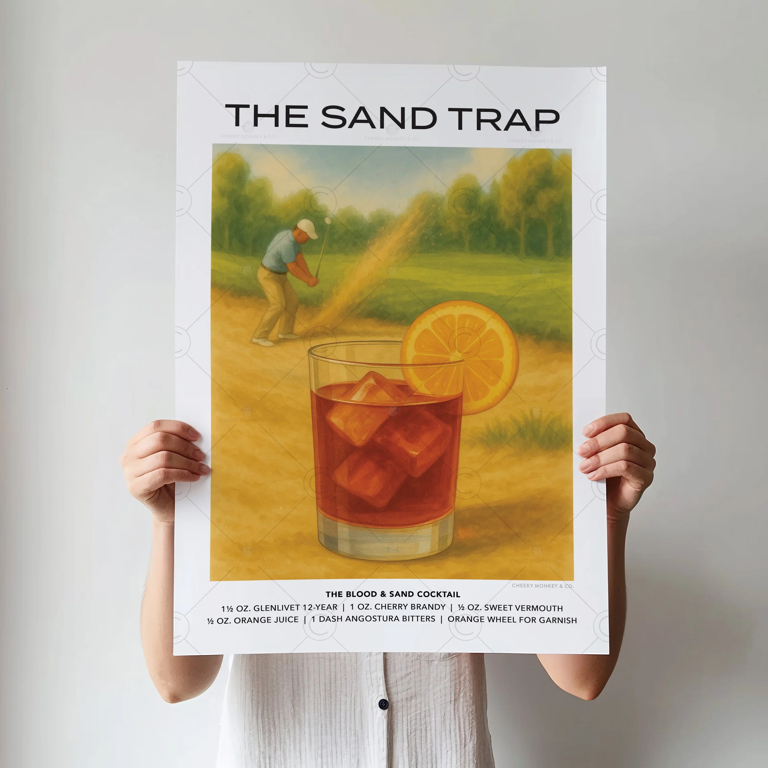 The Sand Trap Golf Cocktail Poster