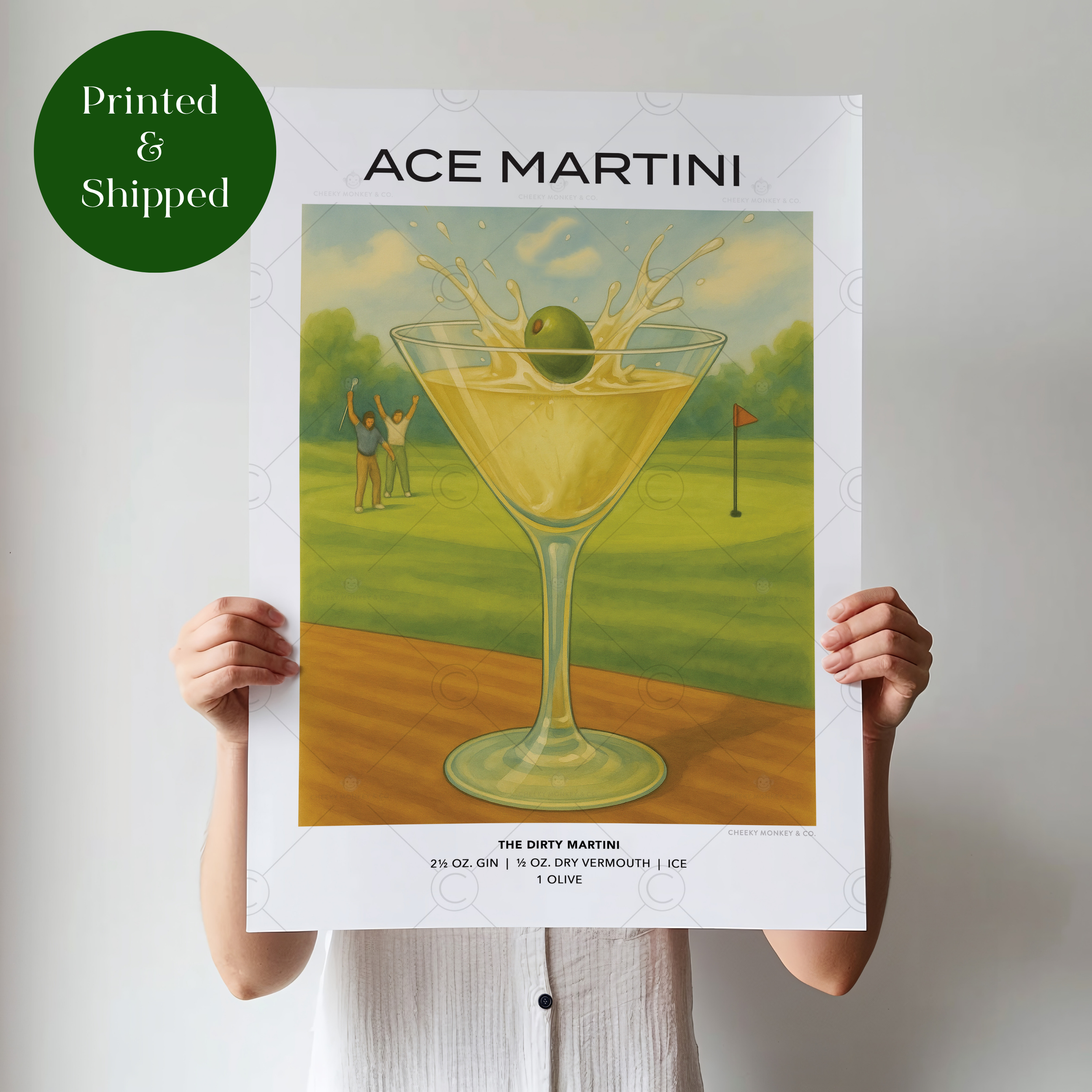 The Ace Martini Golf Cocktail Poster
