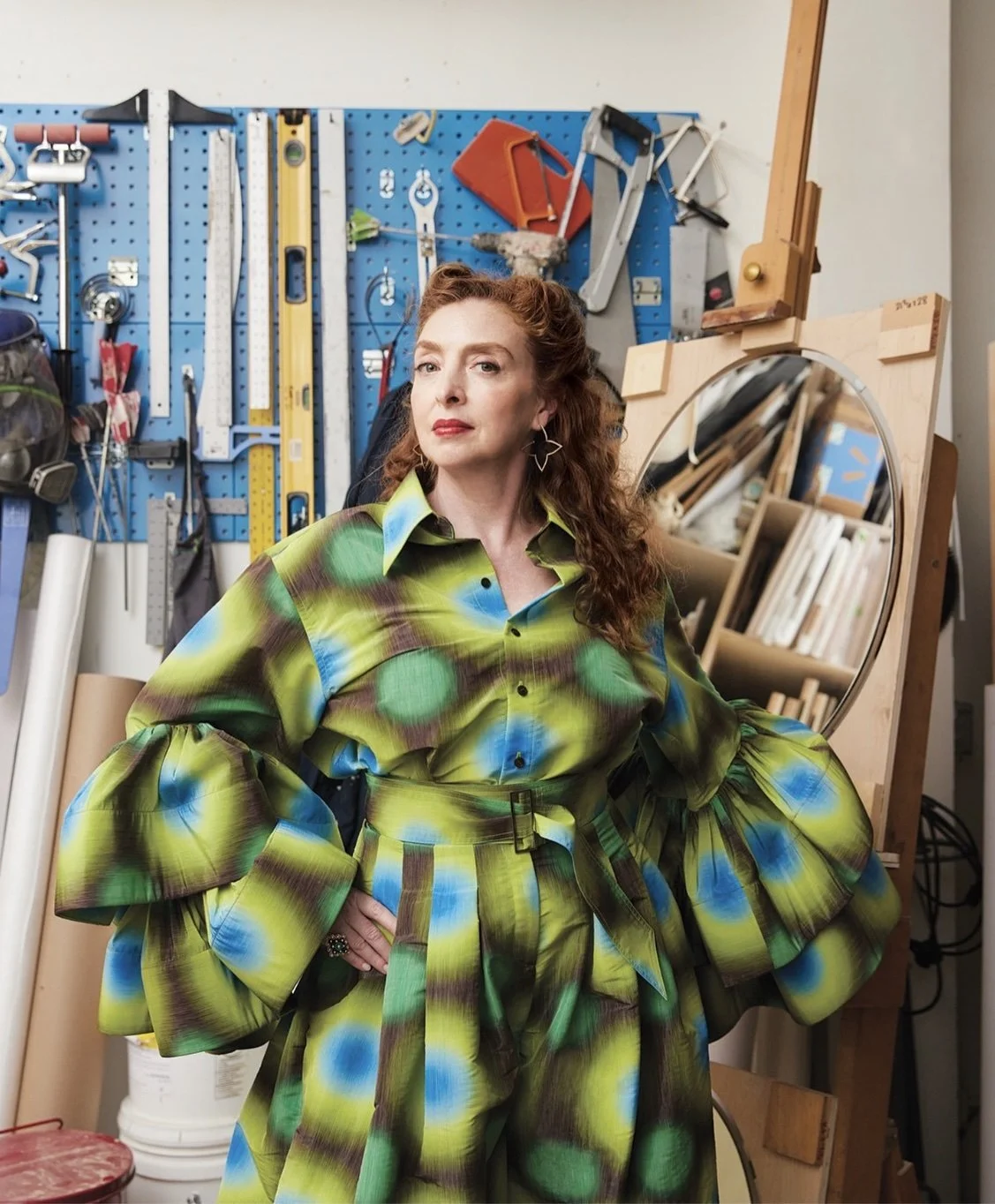 Rachel Feinstein cover portrait for Galerie Magazine with luminous natural makeup and styled hair by NYC hair and makeup artist