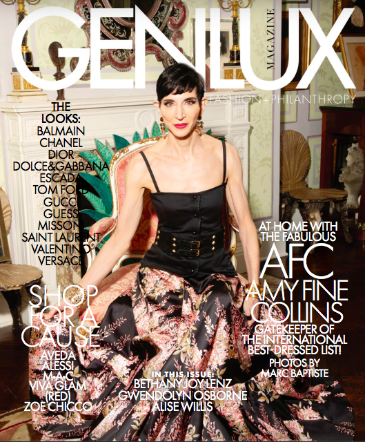 Magazine Cover of Amy Fine Collins, editorial 
hair and makeup by Maysoon Faraj