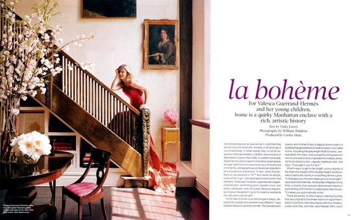 Editorial portrait of Valesca Guerrand Hermes in professional hair and makeup by NYC artist Maysoon Faraj