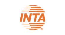 Logo of INTTA in orange with a stylized globe design