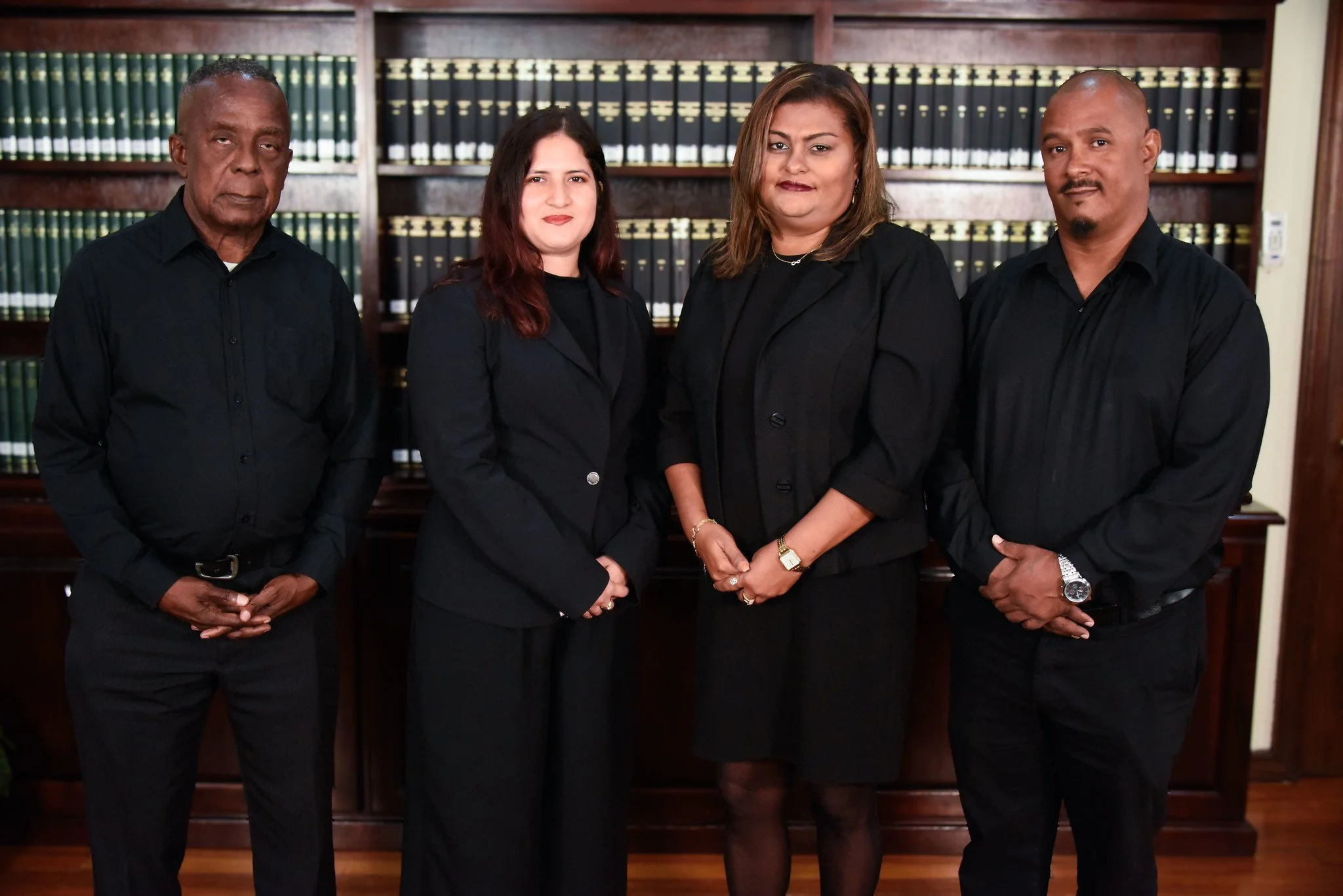 Human Resources and Administrative Department: Roy Cadle (Office Assistant), Amanda Graniel (Receptionist), Tracy Ebanks (Human Resources & Administration Officer), and Karim Patnett (Office Assistant/Facilities Supervisor)