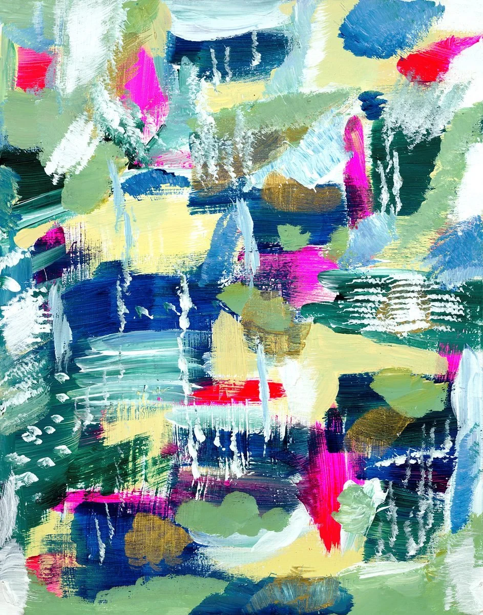 Underwater Light — Original Abstract Painting | 11x14 | Ocean Series