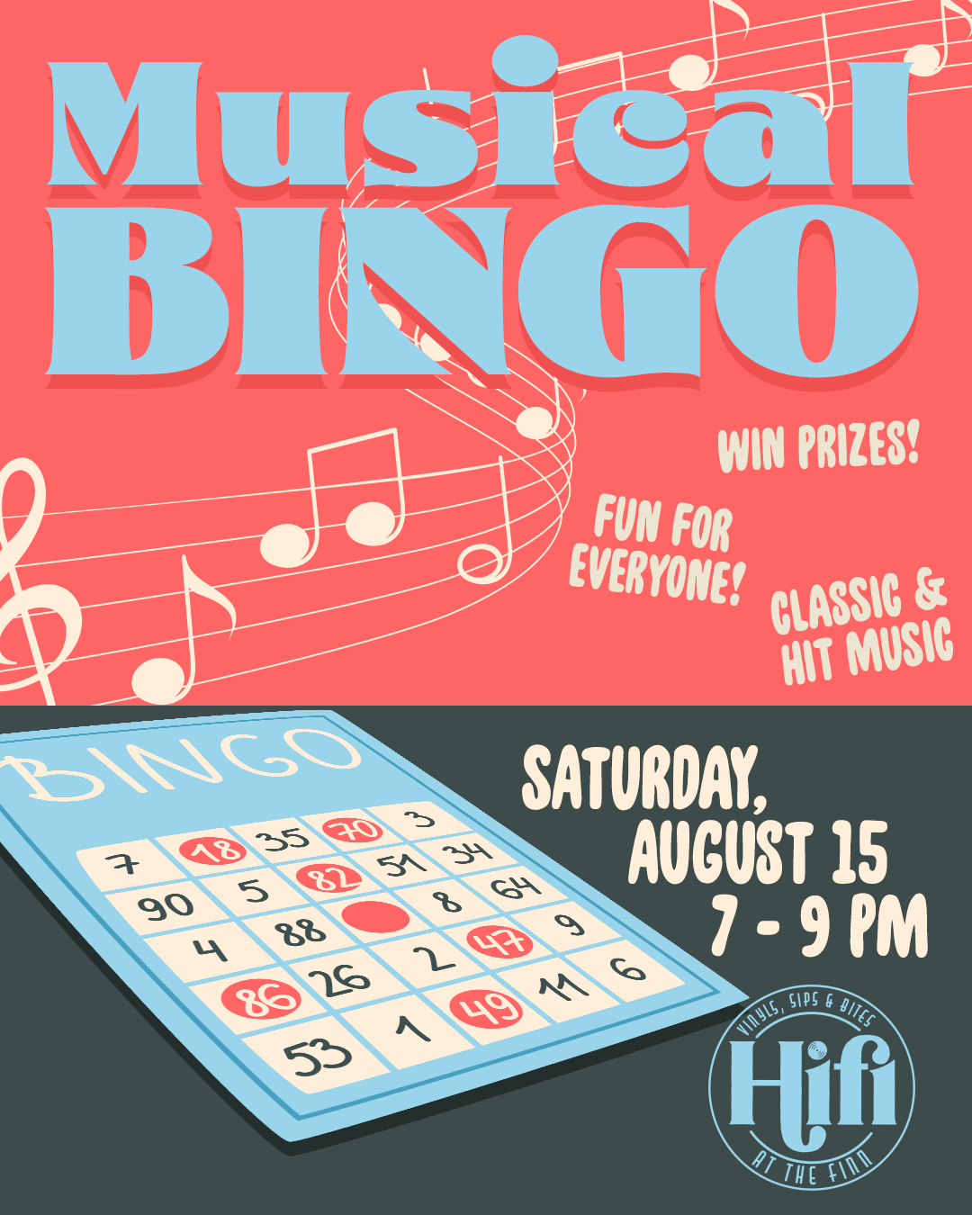 Musical Bingo at Hifi at the Finn