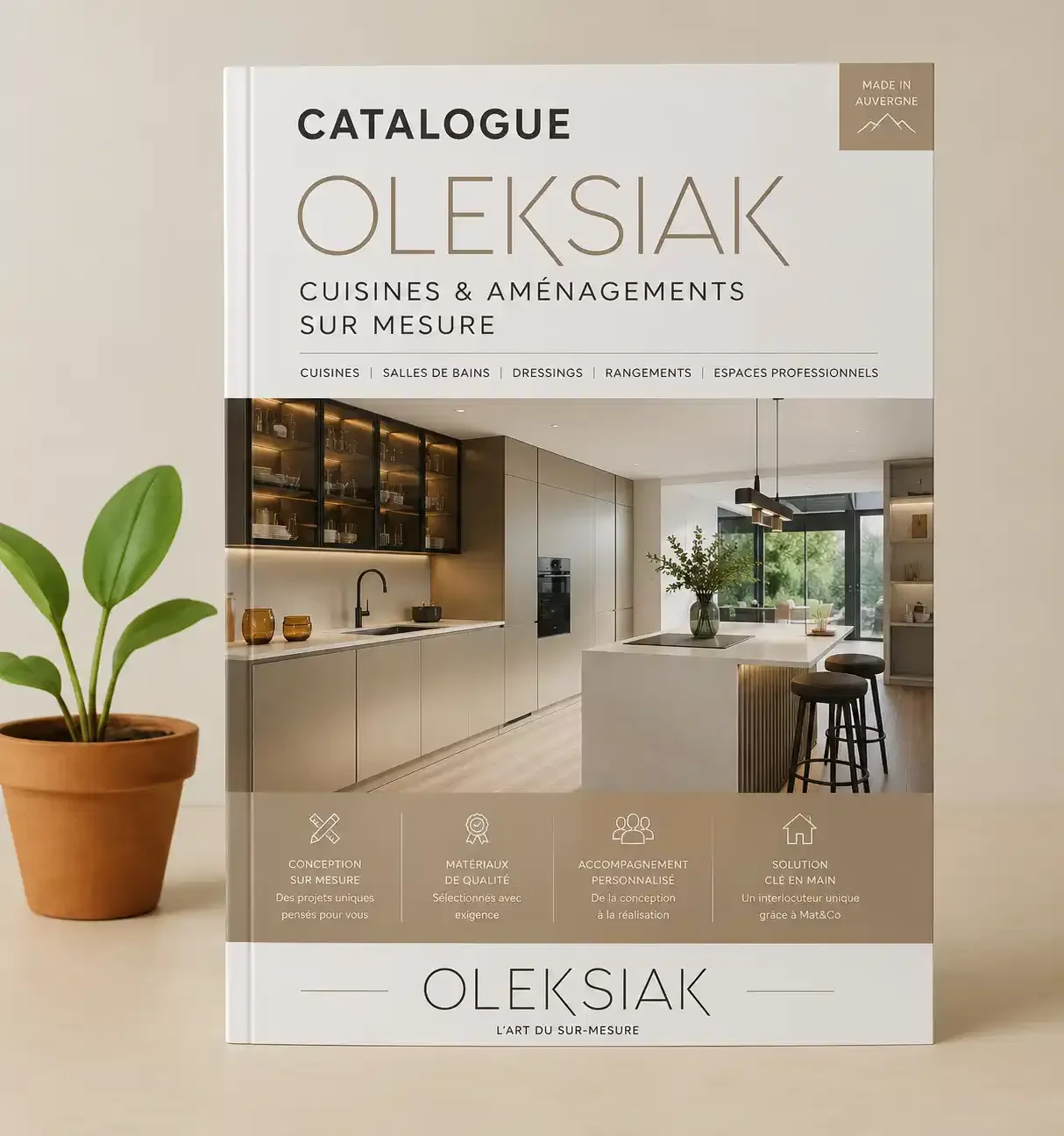 photo d'un catalogue de cuisine sur mesure à clermont-ferrand