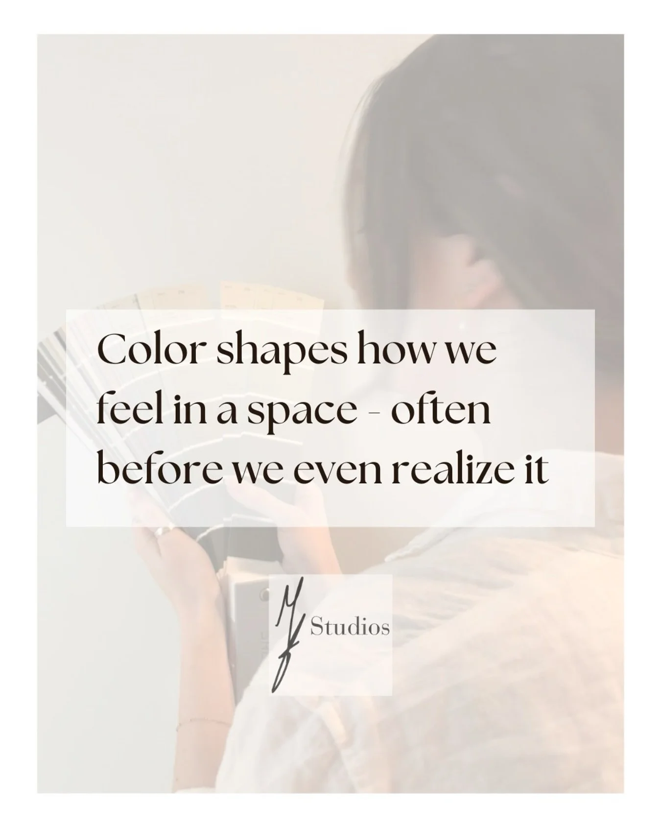 Color does more than just look good.
It sets the tone for how a space feels&mdash;and how you feel in it.

When choosing colors for your home or studio, you&rsquo;re not just picking a shade&hellip;
you&rsquo;re choosing something you&rsquo;ll see ev