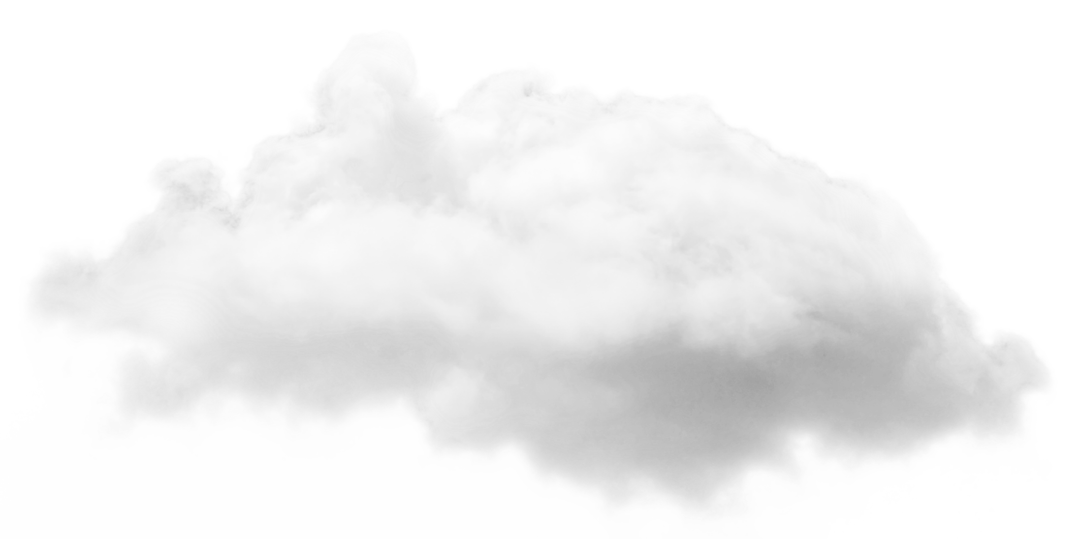 Nube esponjosa blanca con fondo negro.