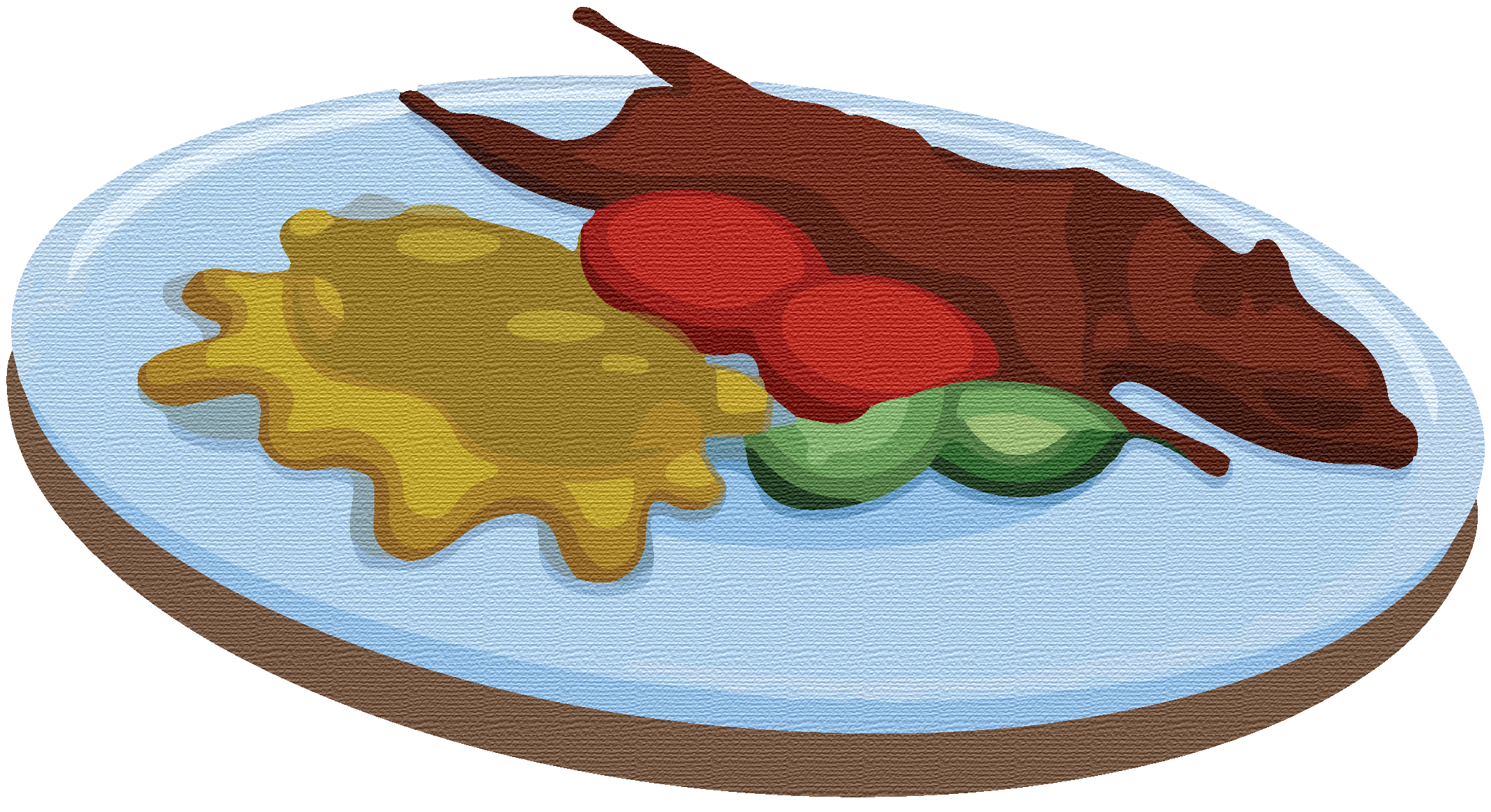 Plato con pasta, tomates, aceitunas y salsa en un plato redondo