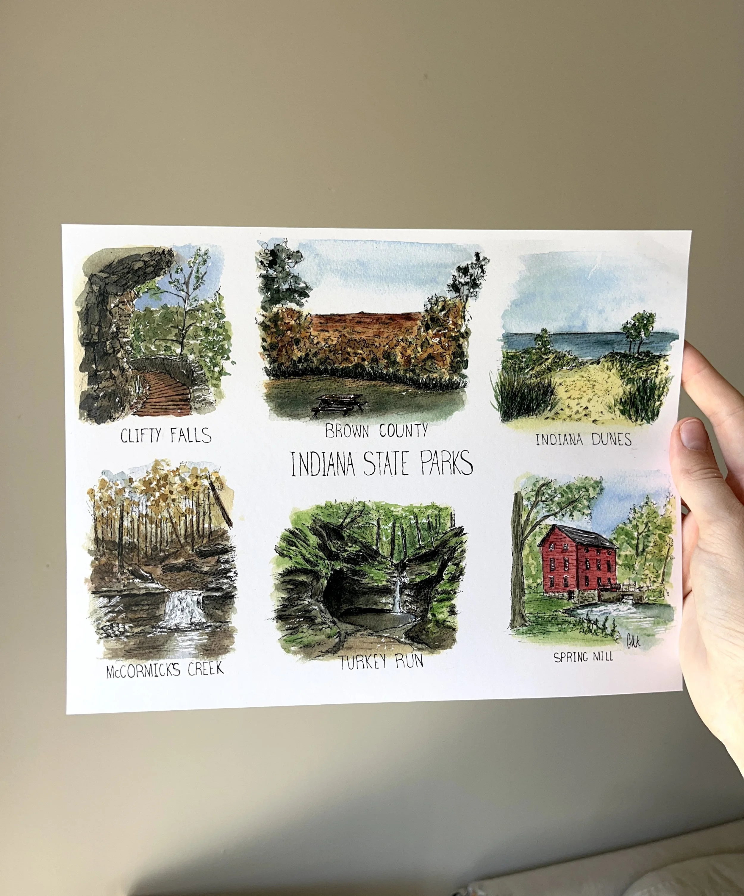 "Indiana State Parks" Collage Print