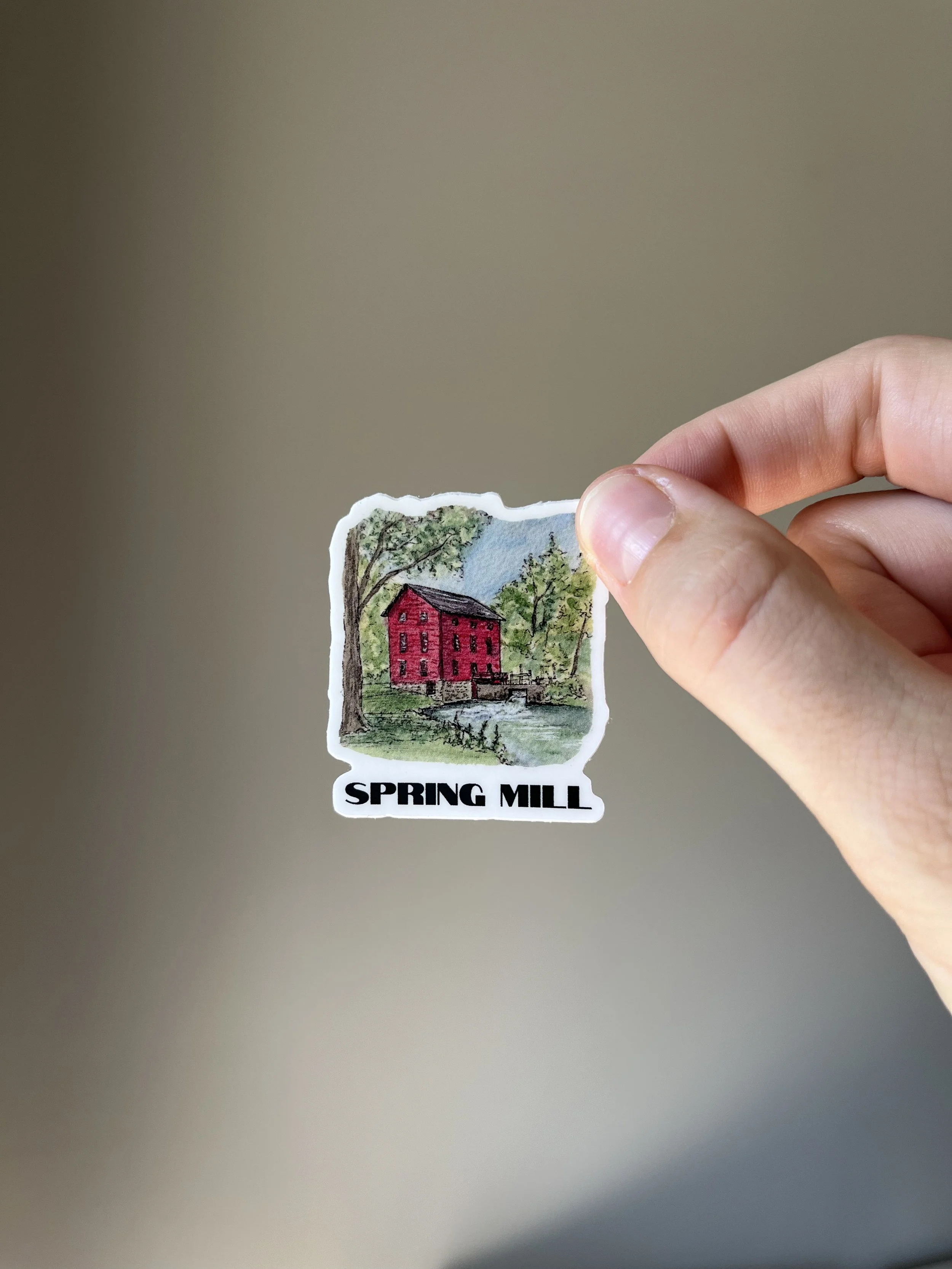 "Spring Mill" Sticker