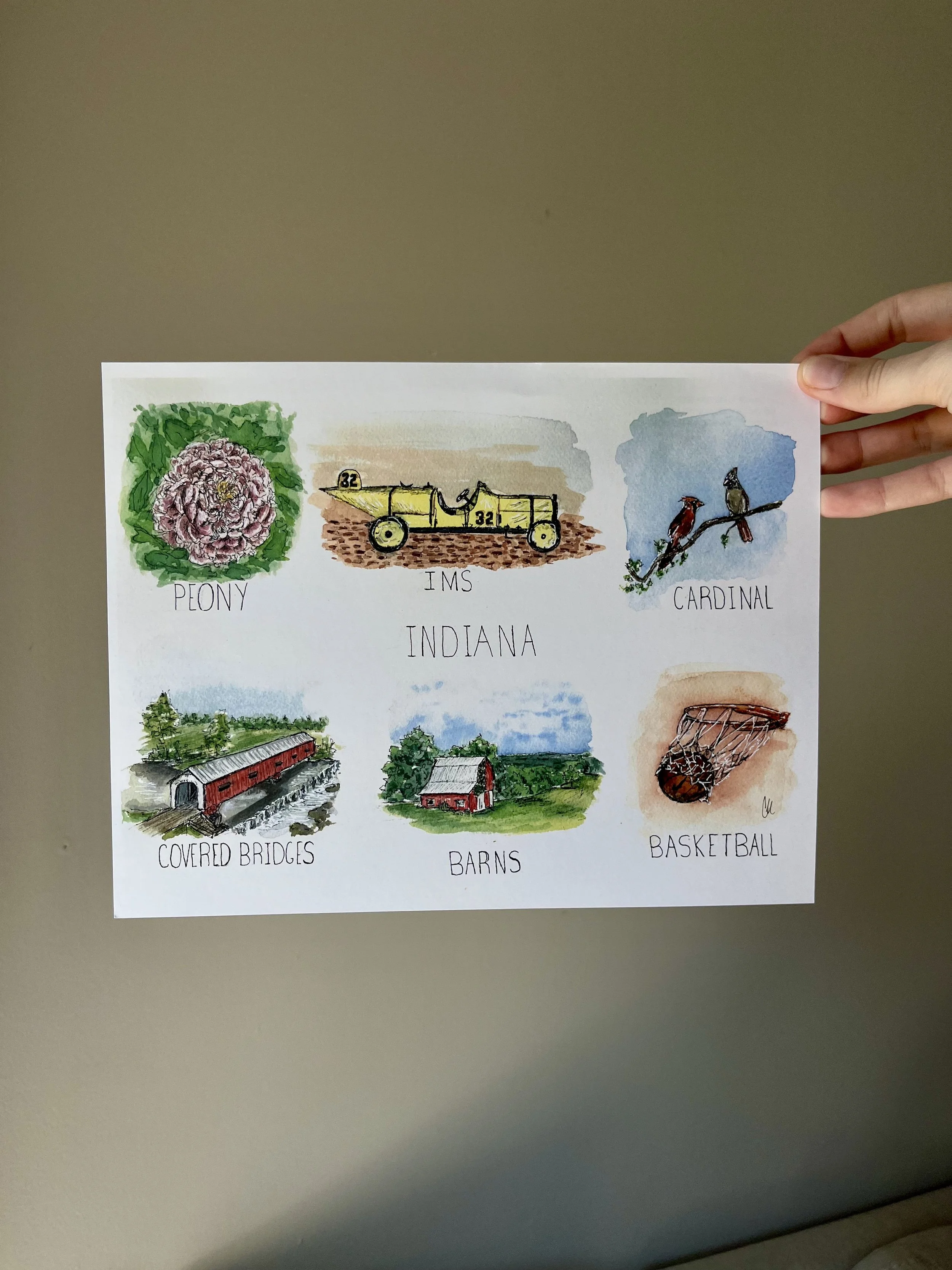 "Indiana" Collage Print