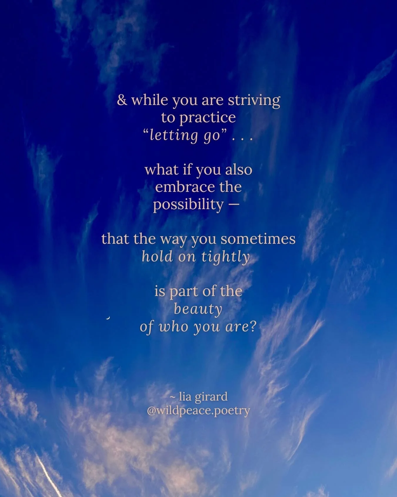 Inspired by the sky near my home, I&rsquo;m sharing this today for anyone who sometimes feels there&rsquo;s a lot of pressure out there to be more, do better, progress, let it go, fully heal, excel, rise above, or be a &ldquo;better version&rdquo; of