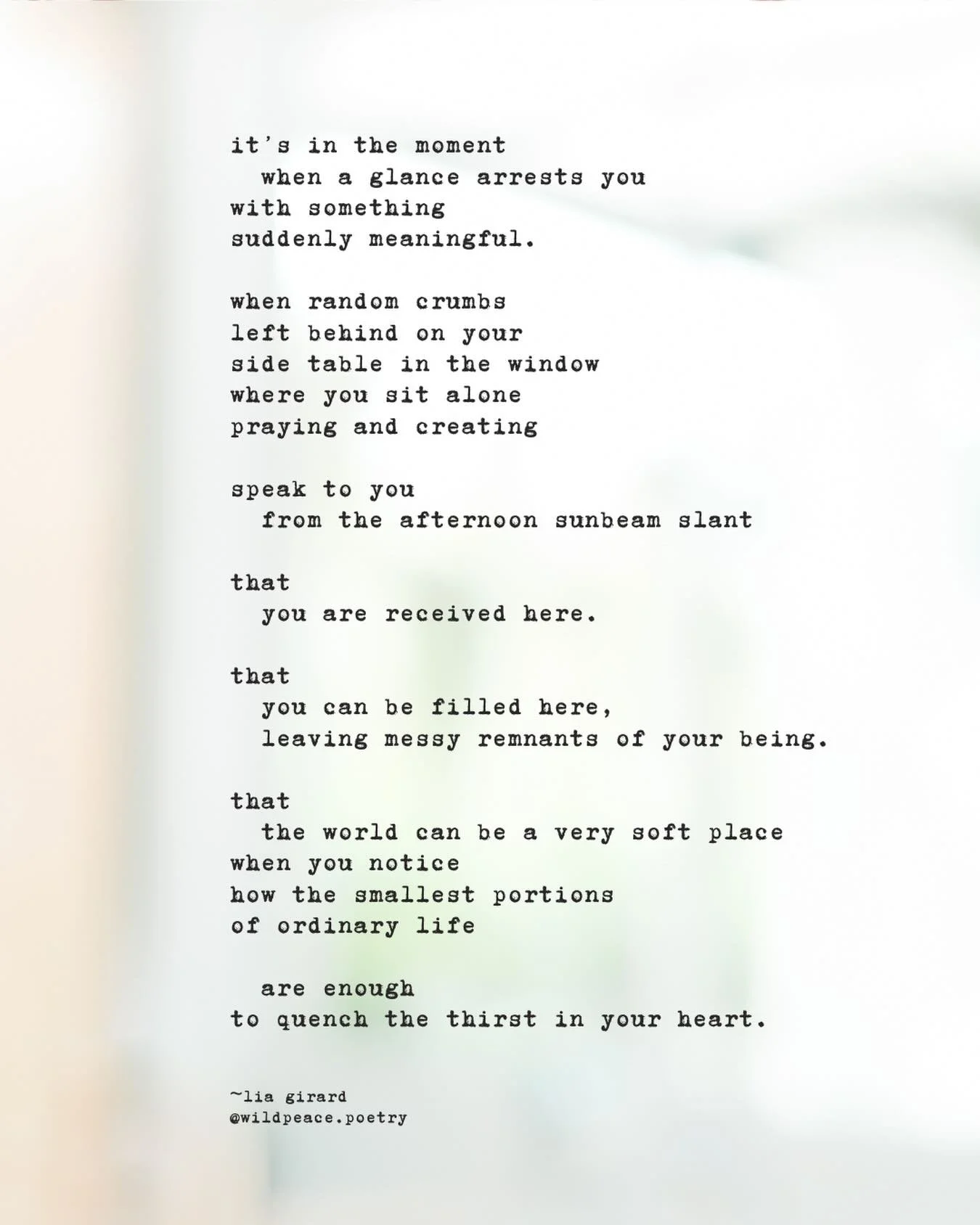 Here&rsquo;s to the very simple, unexpected moments of extraordinary peace. 😌✨

Let me know if you&rsquo;ve been gently surprised by one lately, and what it showed you. 

I&rsquo;d love to honor it with you.🪴
.
.
.
#poemsabouthealing #graceful #ble