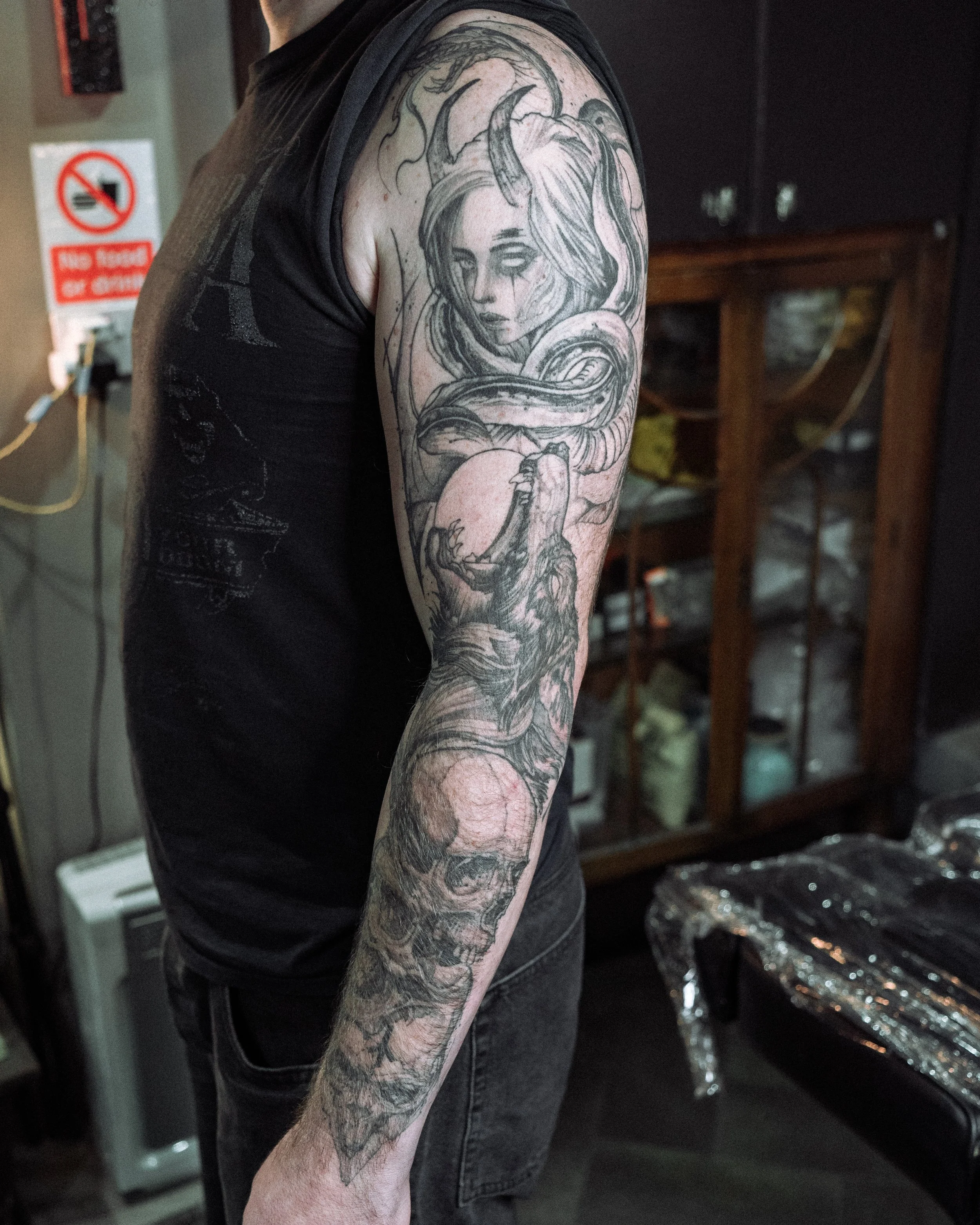 Viking themed tattoo sleeve