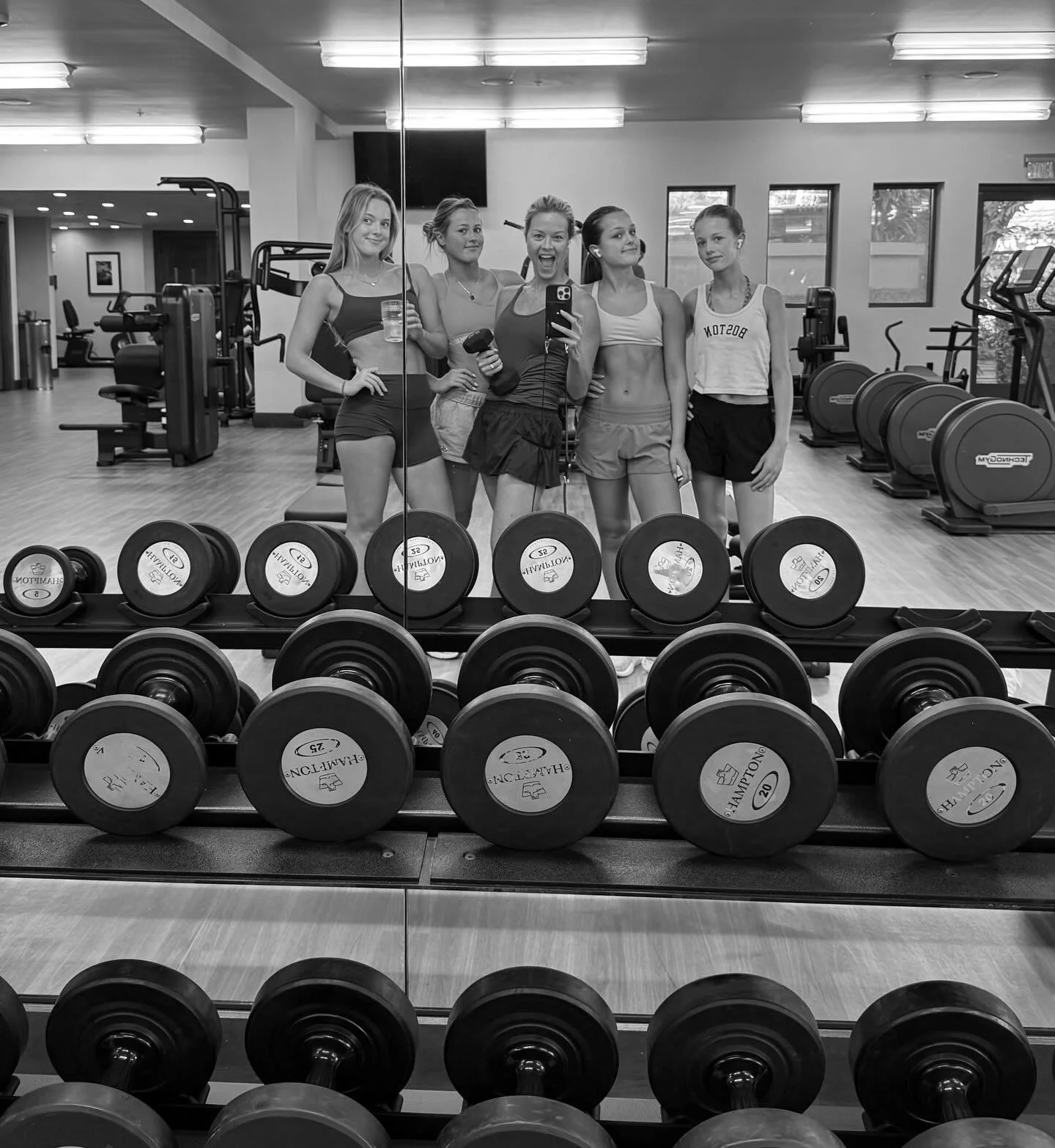 Workout date with my four favorite girls in the world. 💞

I didn&rsquo;t force this. I didn&rsquo;t preach it. They&rsquo;ve just watched it-day after day, year after year. 

Turns out consistency is contagious.

Now if only they&rsquo;d also catch 