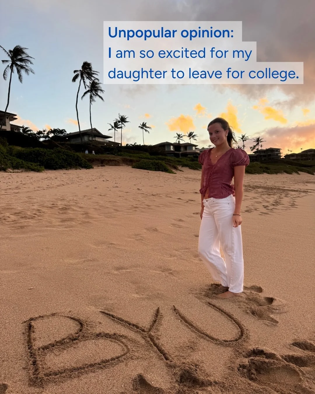 Unpopular opinion: I am genuinely, completely, and totally excited for my daughter to leave for college.

Senior year is full of &ldquo;lasts&rdquo; - last dances, last performances, last Spring break together. And I know the cultural script says I&r