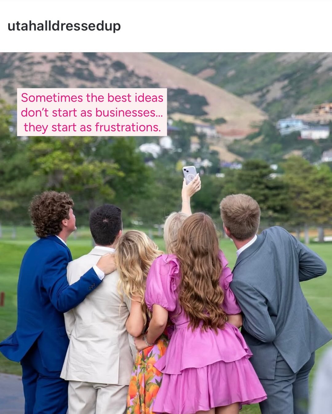 It wasn&rsquo;t a business idea. It was a frustration.

Another dance. Another dress.
 Another &ldquo;this feels like too much.&rdquo;
And instead of just dealing with it&hellip; she paid attention to it.
That&rsquo;s the part I keep thinking about.
