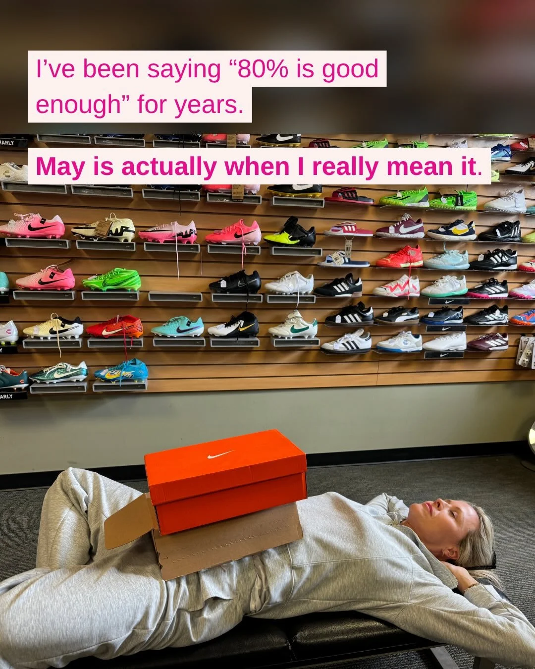 May is the month I used to lose myself trying to show up like everyone else.

The big gifts. The handmade teacher baskets. The over-the-top everything.

That is so not me.

So, many years ago I made a deal with myself - 80% is good enough. And in May