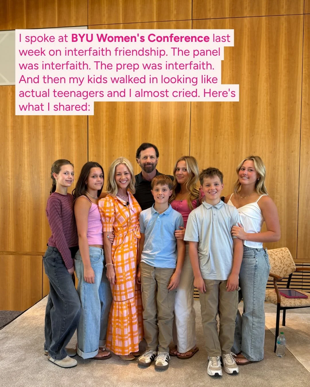 I had the incredible opportunity to speak on interfaith friendships at BYU women&rsquo;s conference @byuwc last week and I couldn&rsquo;t have picked a better topic that is so important to me. I&rsquo;d like to think that the topic (or God) chose me-