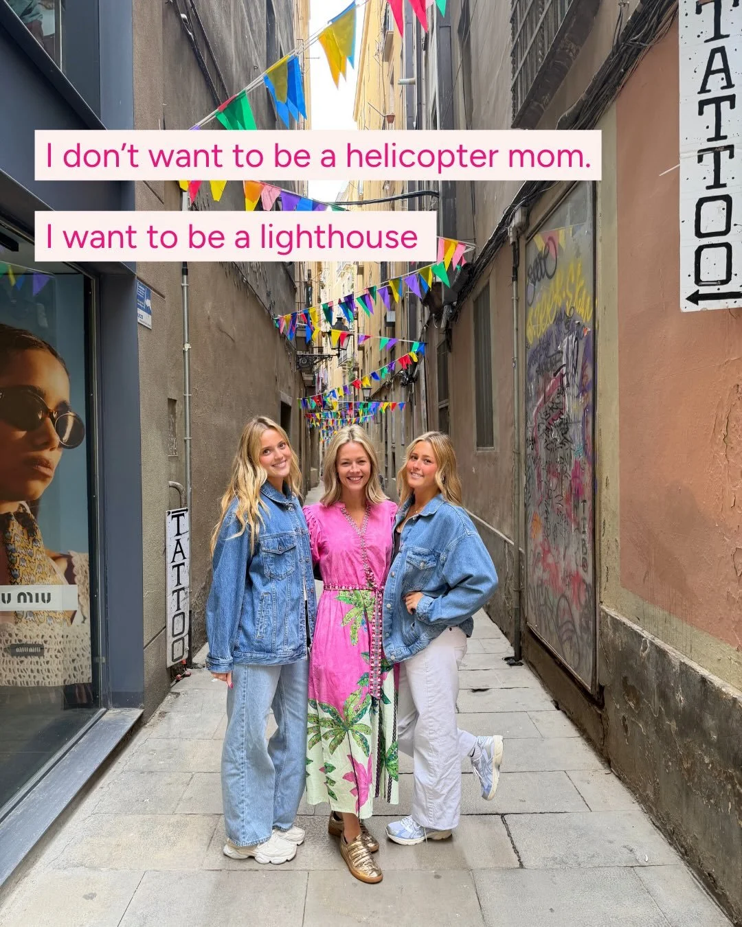 We were biking through the beautiful beach town of Sitges when I saw it.

Tall. Strong. Steady.

A lighthouse.

My senior and sophomore daughters were on each side of me as we rode through rolling hills and beach towns, and it jumped out at me like i
