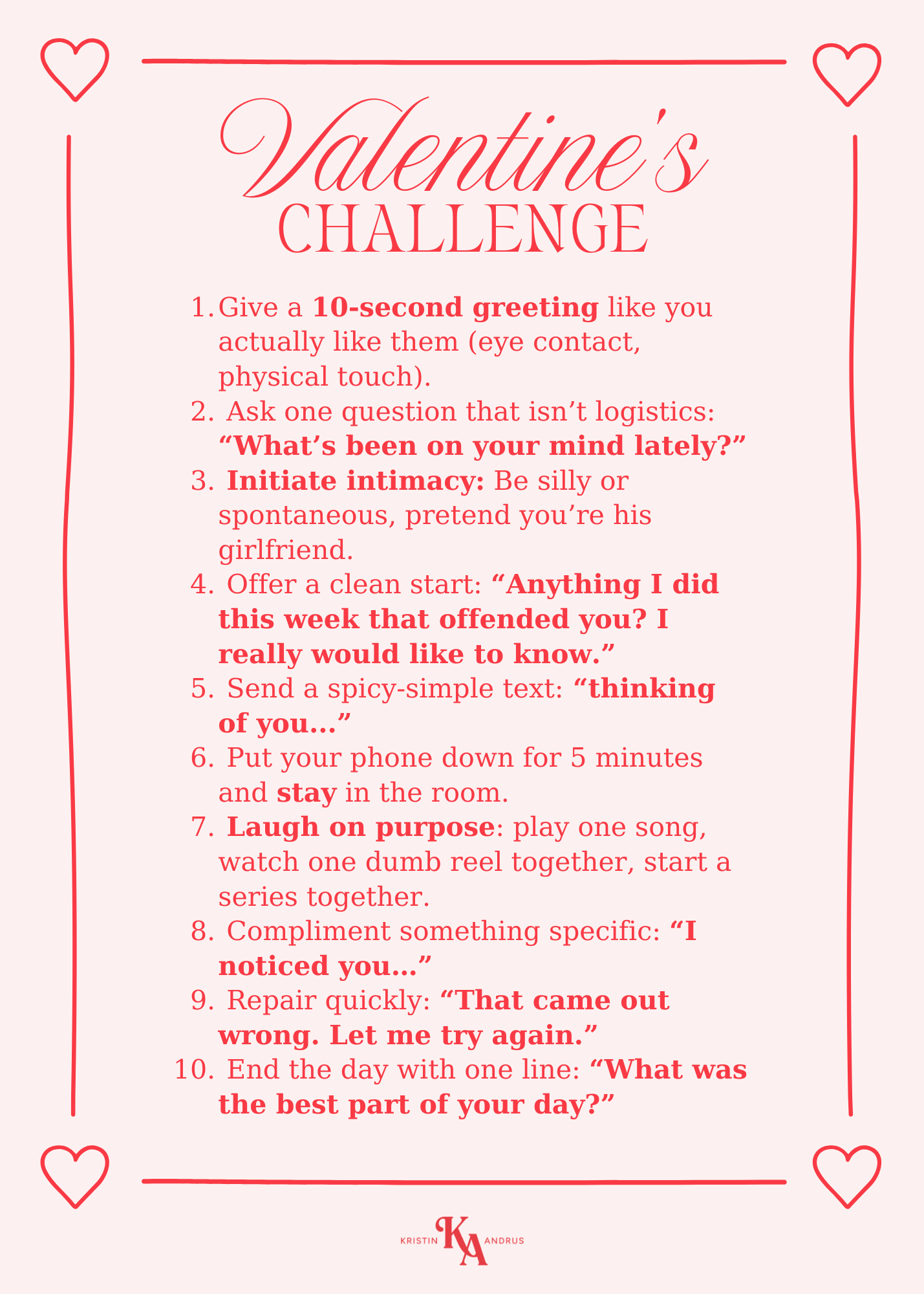 Kristin's Valentine's Day Challenge