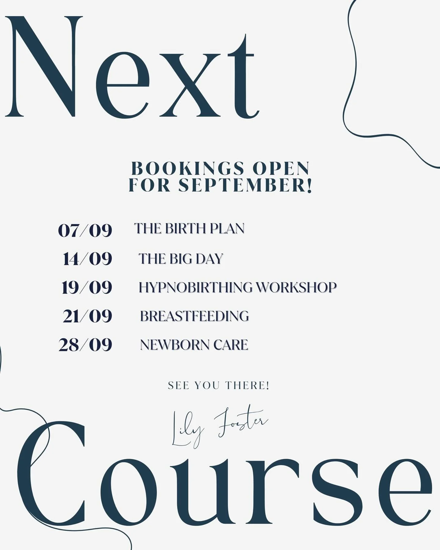 👇🏼September&rsquo;s courses are open for bookings! 

If you are expecting in Oct/Nov/Dec, these are the antenatal and hypnobirthing courses for you. Here&rsquo;s what you have to look forward to:

📚 The Birth Plan
Where will you give birth? What a