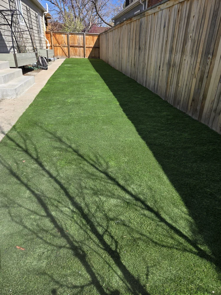 Turf and mulch installation by reviewer Alice H.