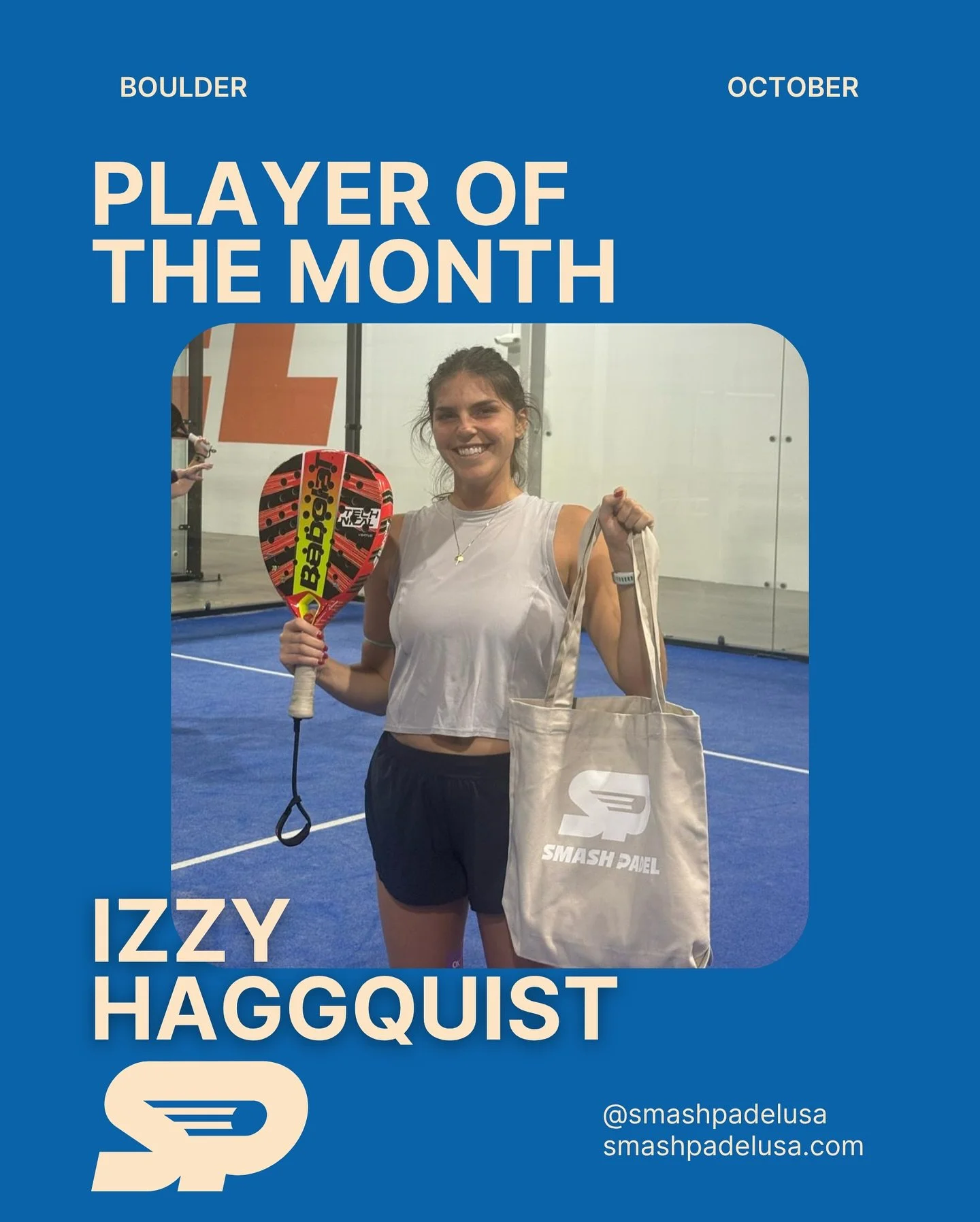 Meet Izzy &mdash; our Player of the Month for October!
Always the first to cheer others on and the last to leave the court, Izzy&rsquo;s enthusiasm is truly infectious. Her love for the game (and for good rallies) makes every session more fun. Big ch
