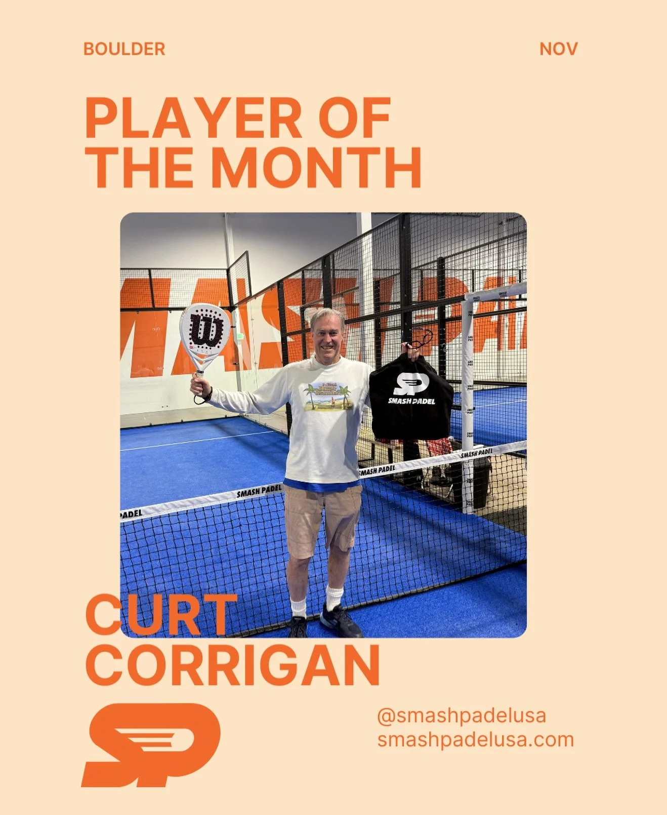 Our Player of the Month goes to none other than Curt Corrigan &mdash; proof that experience, patience, and pure hands still beat youth and chaos 😤💪

A platform legend turned padel menace, Curt pushes everyone on court and sets the standard for what