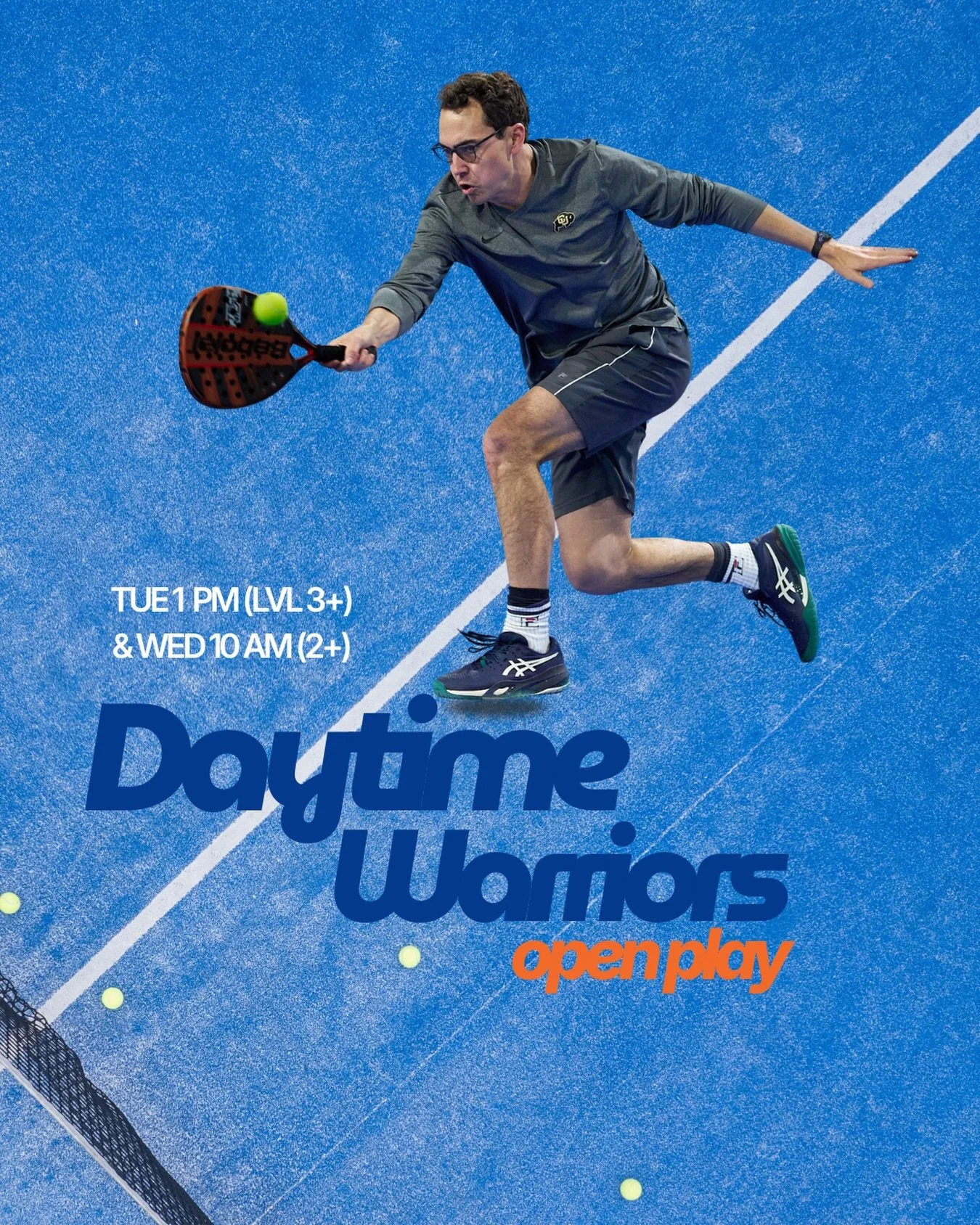 Daytime Warriors ⚡️ Organized matches, fast-paced rallies, and high-level play with players at your skill level.