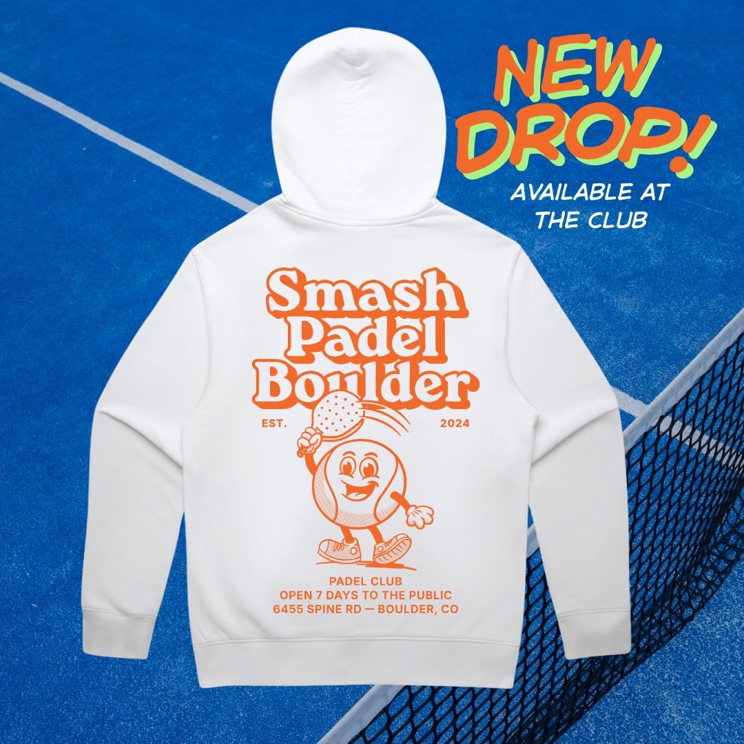 New drop just landed!
Smash Padel hoodie in WHITE-available now at the club.

Limited run, sizes range XS through to XL. Don&rsquo;t miss it.