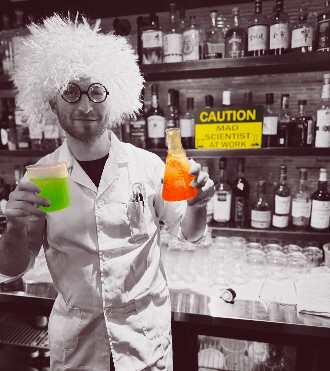 Happy Halloween 🎃 Dan, the mad scientist and his henchmen&rsquo;s cocktail is ALIVE and ready for your consumption.. if you dare&hellip; dress up in your best costume and a receive the spooky surprise cocktail for FREE! See you at 3 pm! 👻 

P.S. if