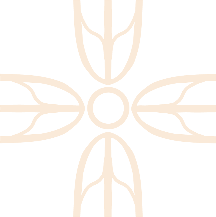 light pink floral icon emblem
