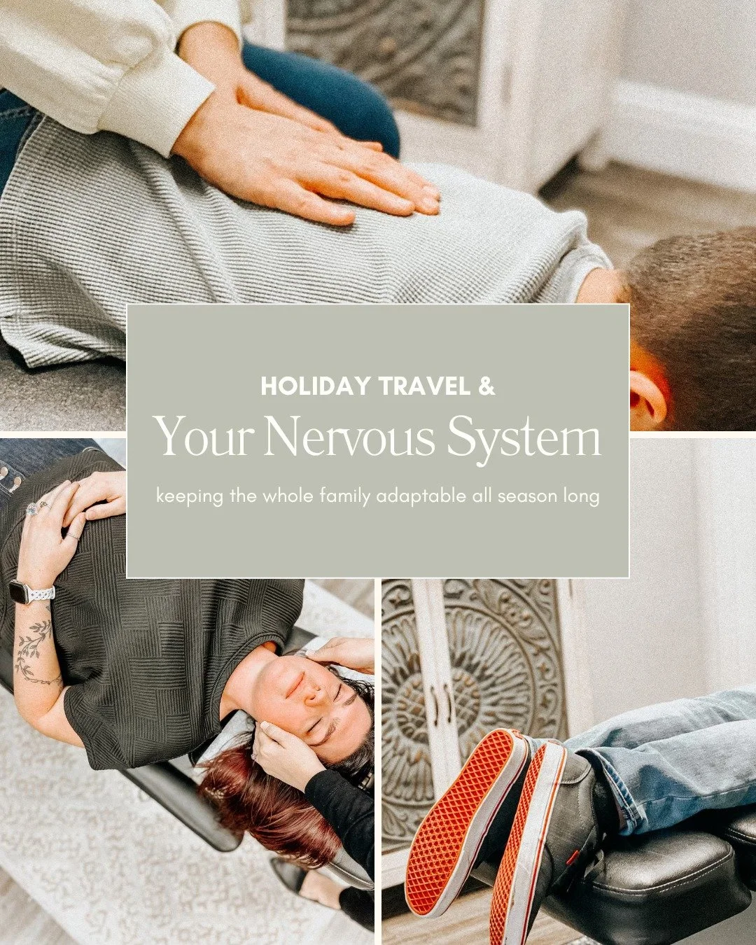 ✨ Holiday Travel + Your Nervous System ✨ 🚗

The holidays bring so much joy&hellip;but let&rsquo;s be honest, they also bring a whole lot of stress on your body. Long car rides, crowded airports, nights on a lumpy pull-out couch, kids staying up way 