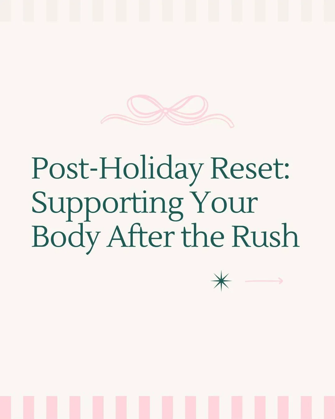 The days after the holidays can feel a little different - quieter, slower, and sometimes a bit off-balance. That&rsquo;s your nervous system shifting out of the rush and settling back into its natural rhythm!

If you&rsquo;re craving a reset, we&rsqu
