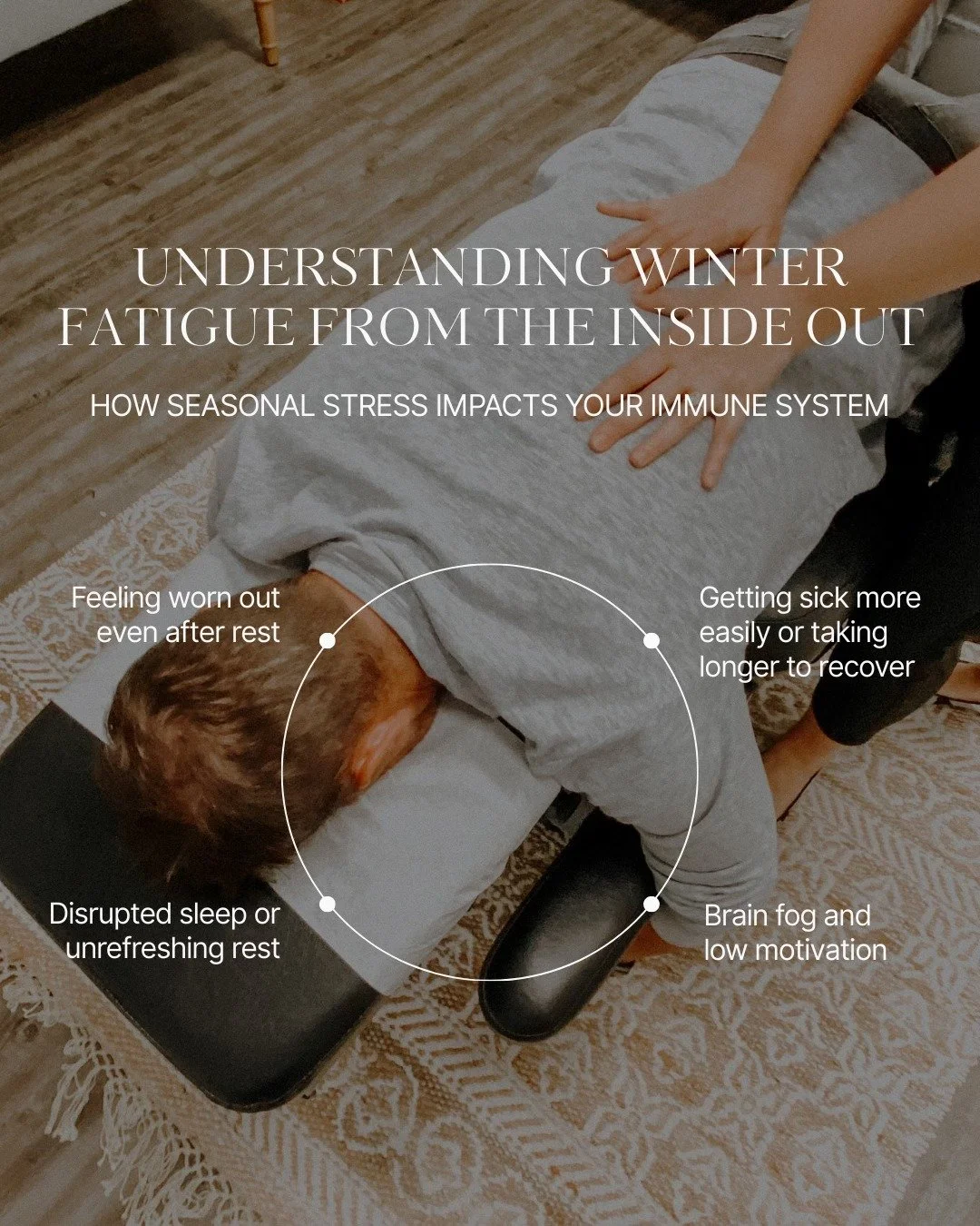 During the winter months, your body faces a perfect storm: less sunlight, more indoor time, heavier foods, and a nervous system that&rsquo;s been managing months of stress from the holidays and beyond.

Chronic stress keeps your body in a constant st