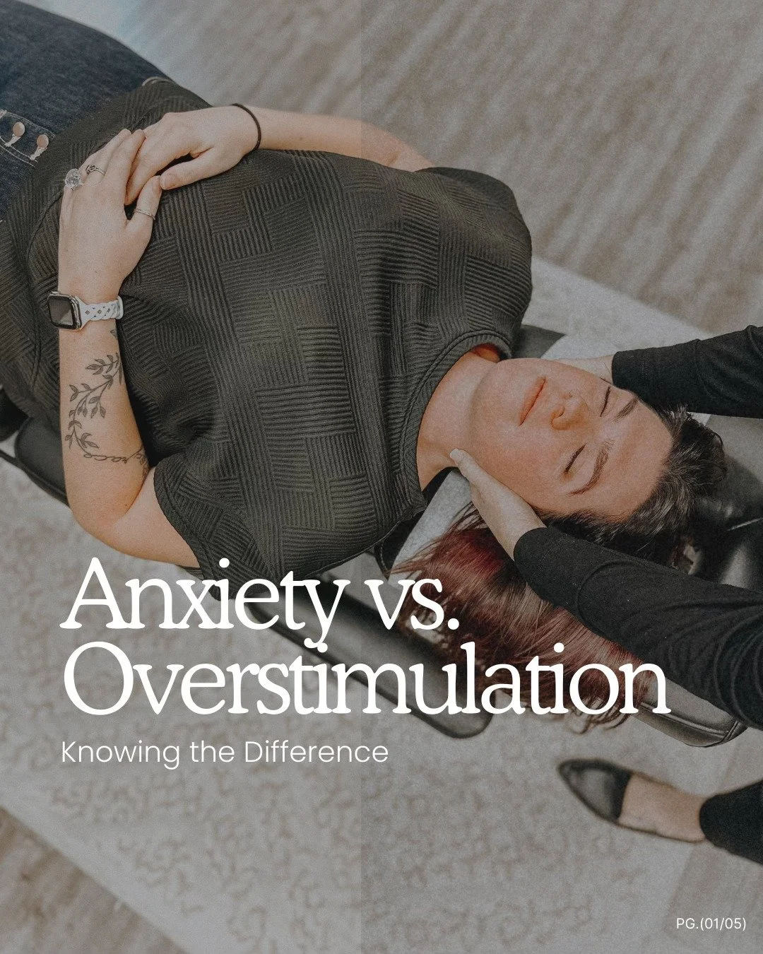 Anxiety and overstimulation can feel the same in the body (racing thoughts, tight chest, restless energy) but, they come from two different places!

When the nervous system is overwhelmed by sensory load (noise, screens, pace, pressure), the body rea