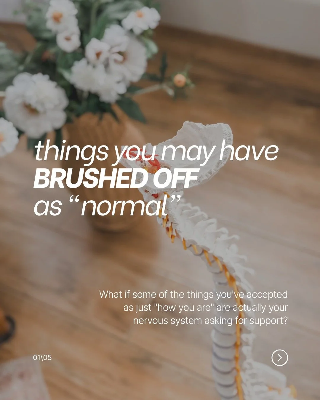 What if some of the things you've accepted as just "how you are" are actually your nervous system asking for support? 😬

Things like needing to stay busy because actually relaxing feels almost uncomfortable....or lying in bed exhausted but