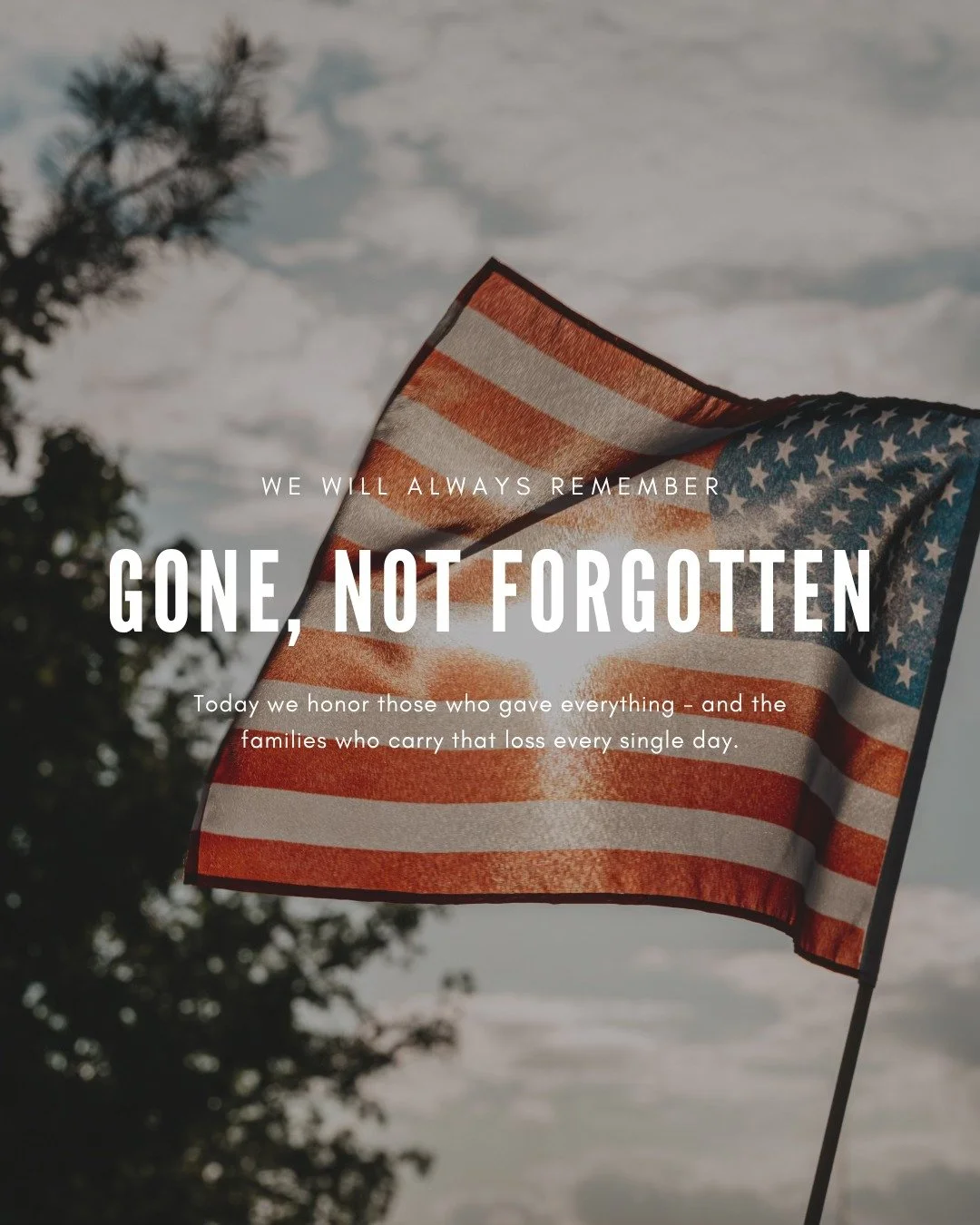 Memorial Day is a day to pause and remember the men and women who gave their lives in service to this country - and the families who continue to carry that loss every single day.

It's a reminder of sacrifice, courage, and a level of selflessness tha