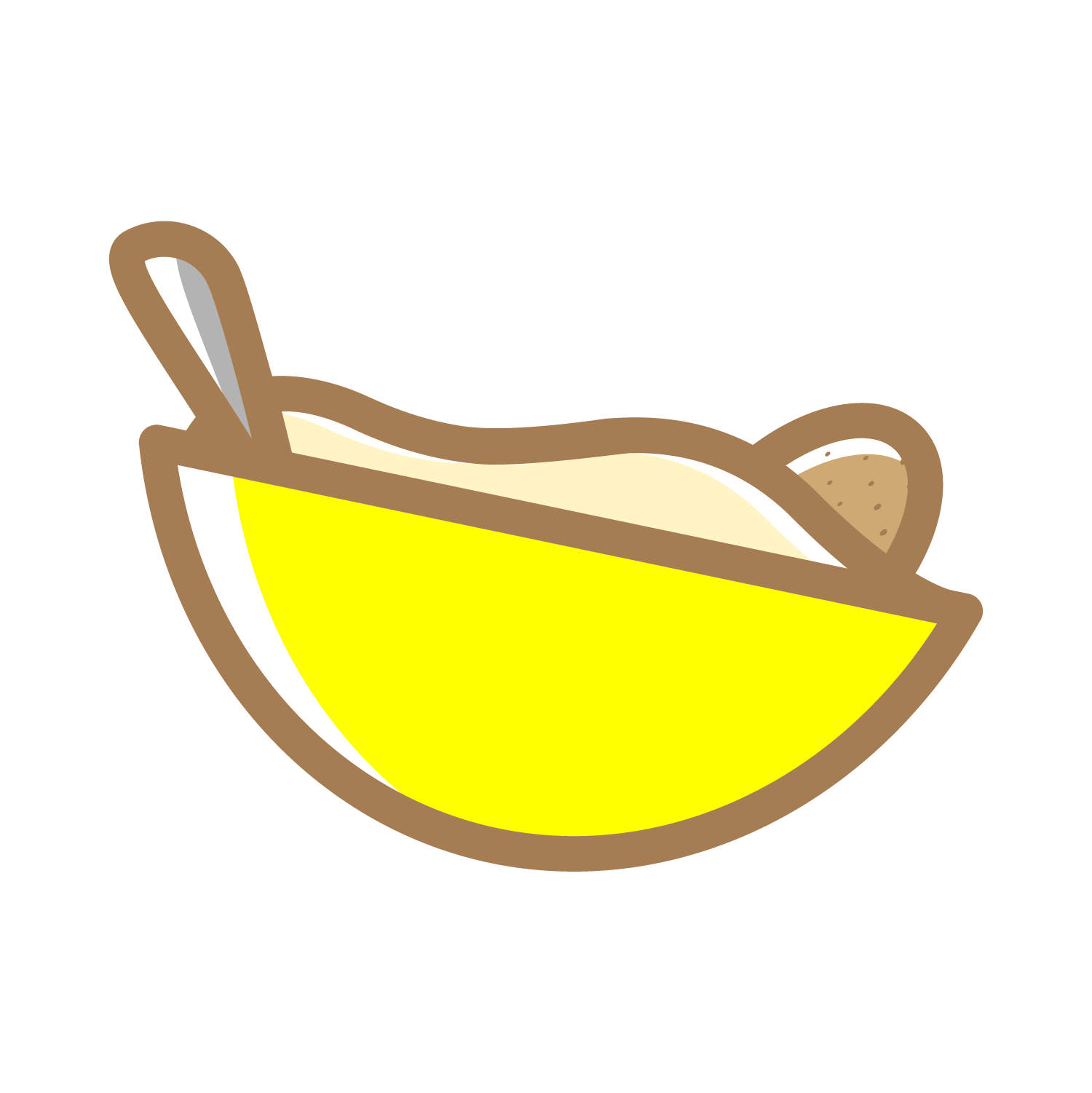 Momma Hill's Nanner Puddin' illusrated logo icon of banana pudding in a bright yellow bowl