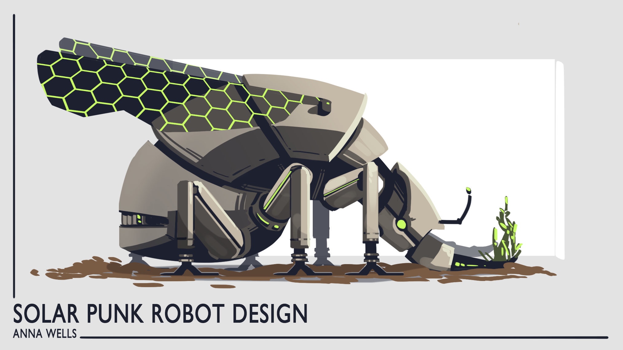 Solar Punk Robot Concept