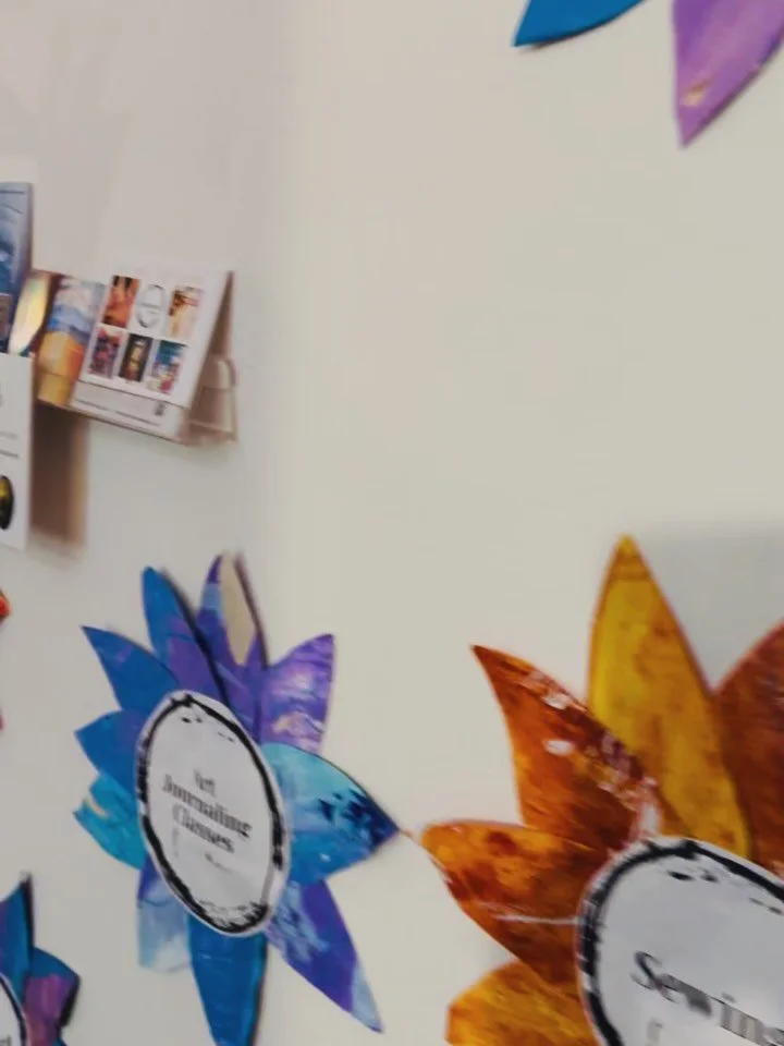Last night was a wonder-full, loving night full of art, connecting, tears, laughter, and healing. The Hive, South Pasadena is honored to open its mini gallery Arc*Hive doors for Amy Elise Robert’s and her hand -stitched gorgeous Catrina’s