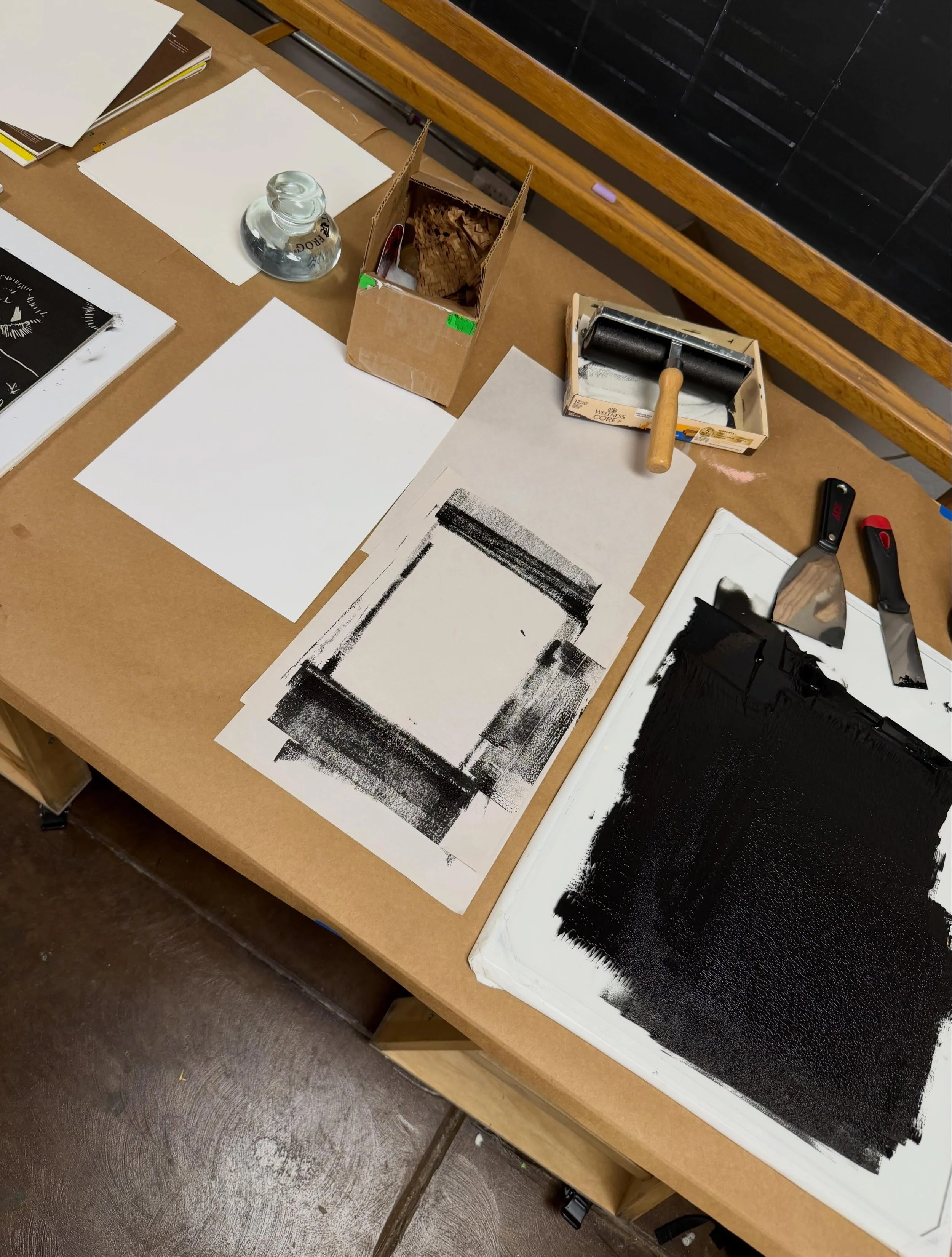 We rolled it out, carved it up, pressed on it, watered it down, salted and dabbed.

Lineup cut Print workshop with Jim McGlynn and watercolor class with Lindsay Kaminsky last weekend were such a hit, we&rsquo;re already doing them again:
Watercolor w