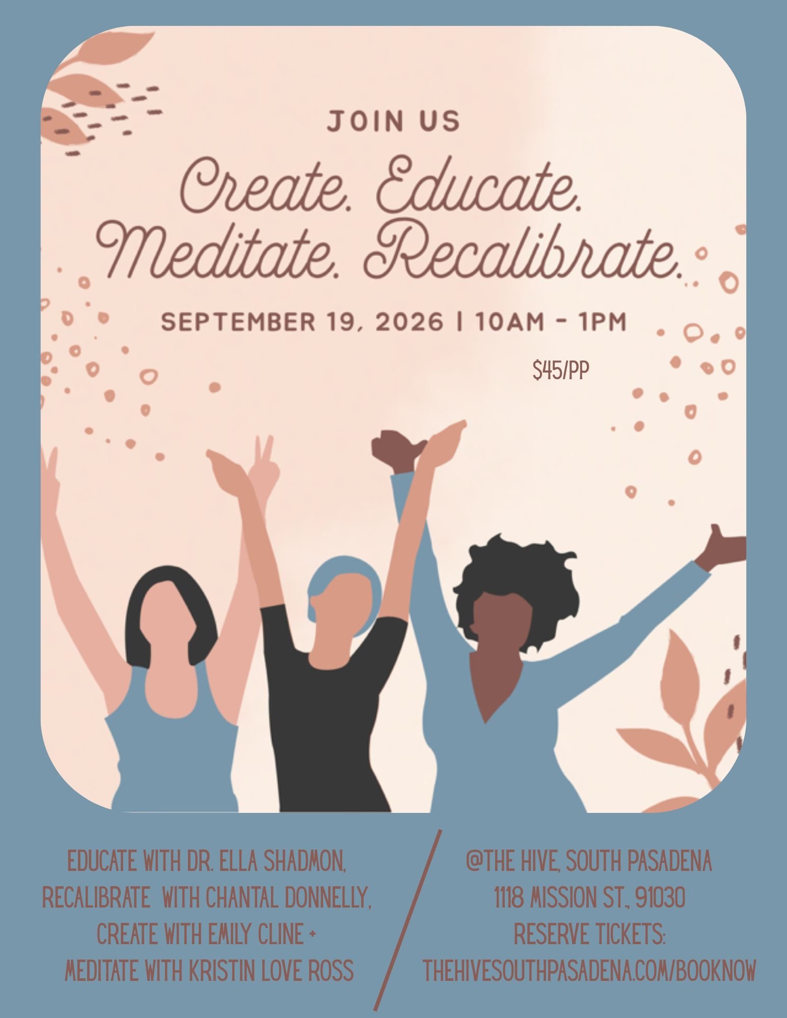 women menopause create educate meditate recalibrate chantal donnelly dr. ella shadmon kristin love ross the hive south pasadena highland park woman body health healing